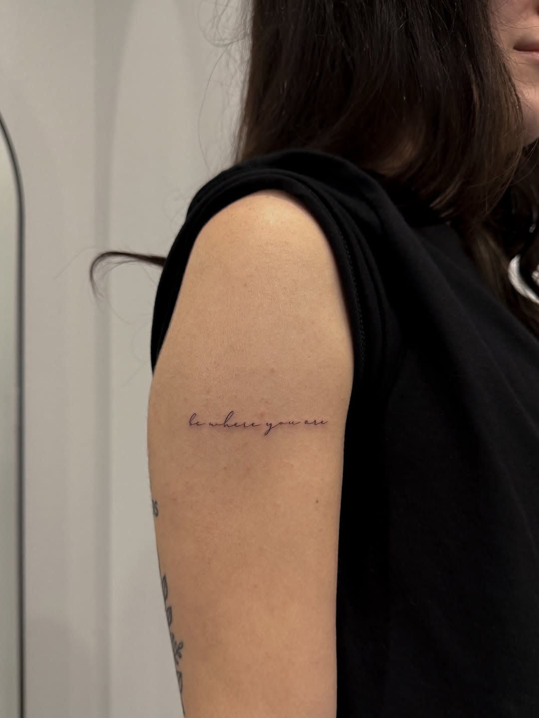 Tattoo by @inkedxalex — lettering_script, fine_line