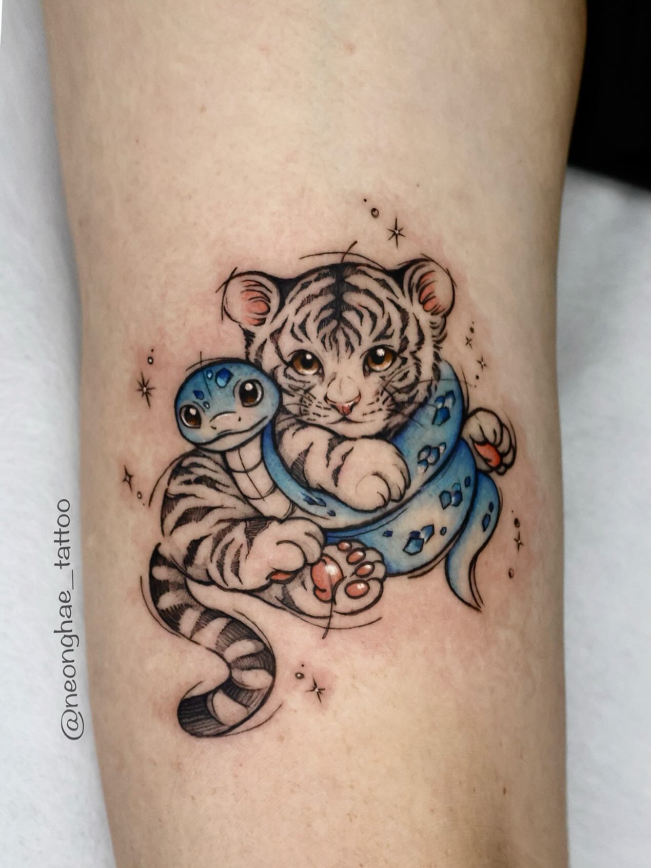 Tattoo by @neonghae — dotwork, realism