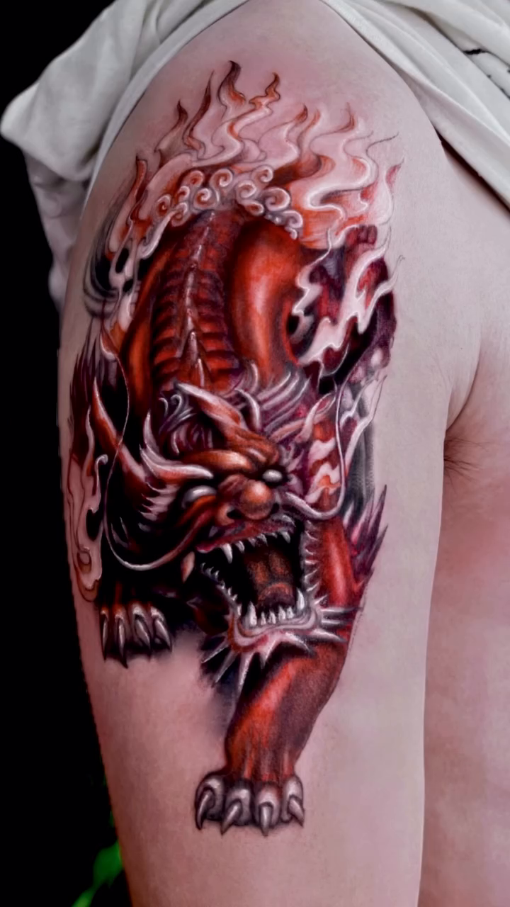 Dragon realism tattoo by Zonghuan Wu