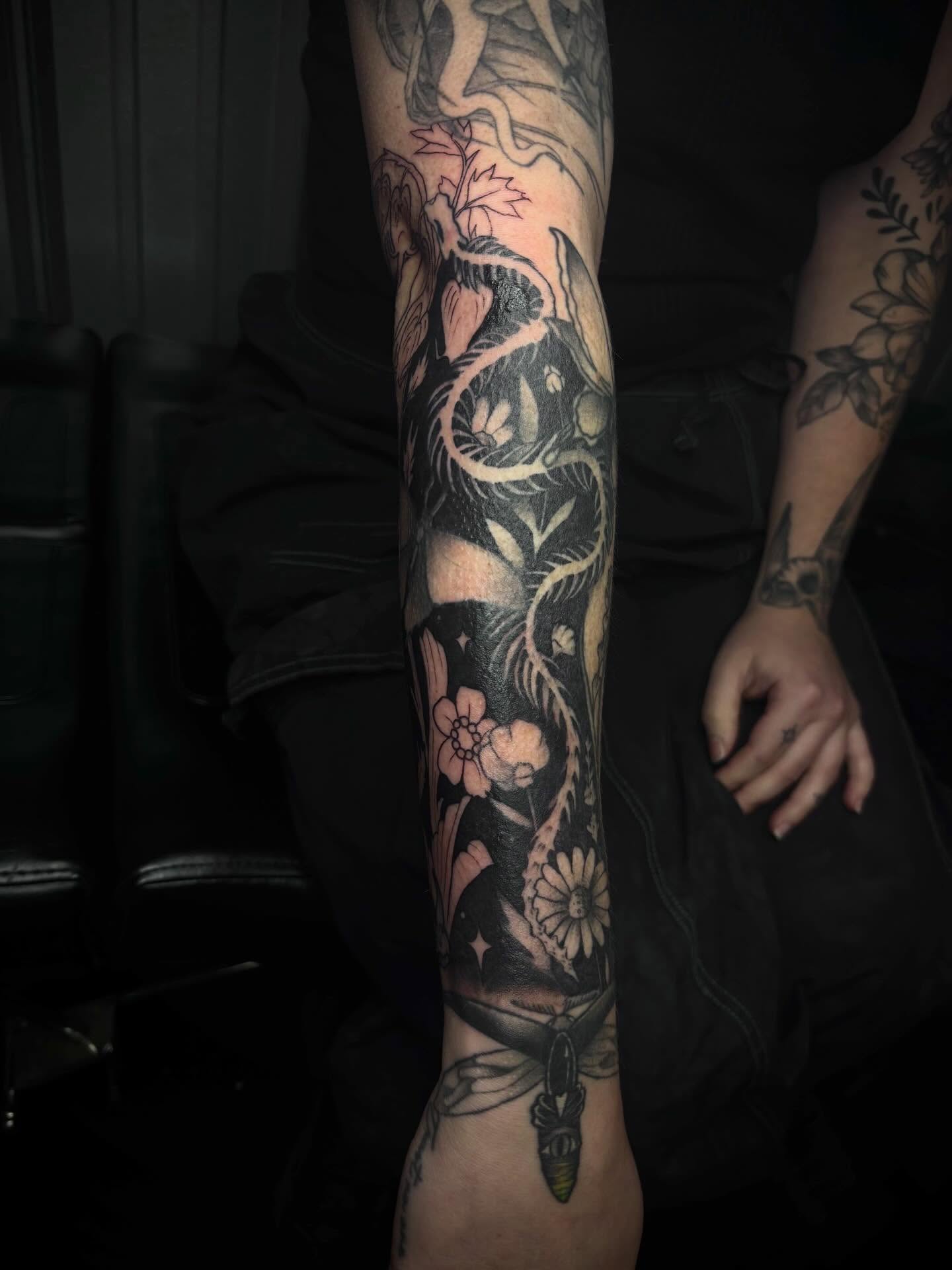 Tattoo by @dobbystattoos — black_and_grey, realism