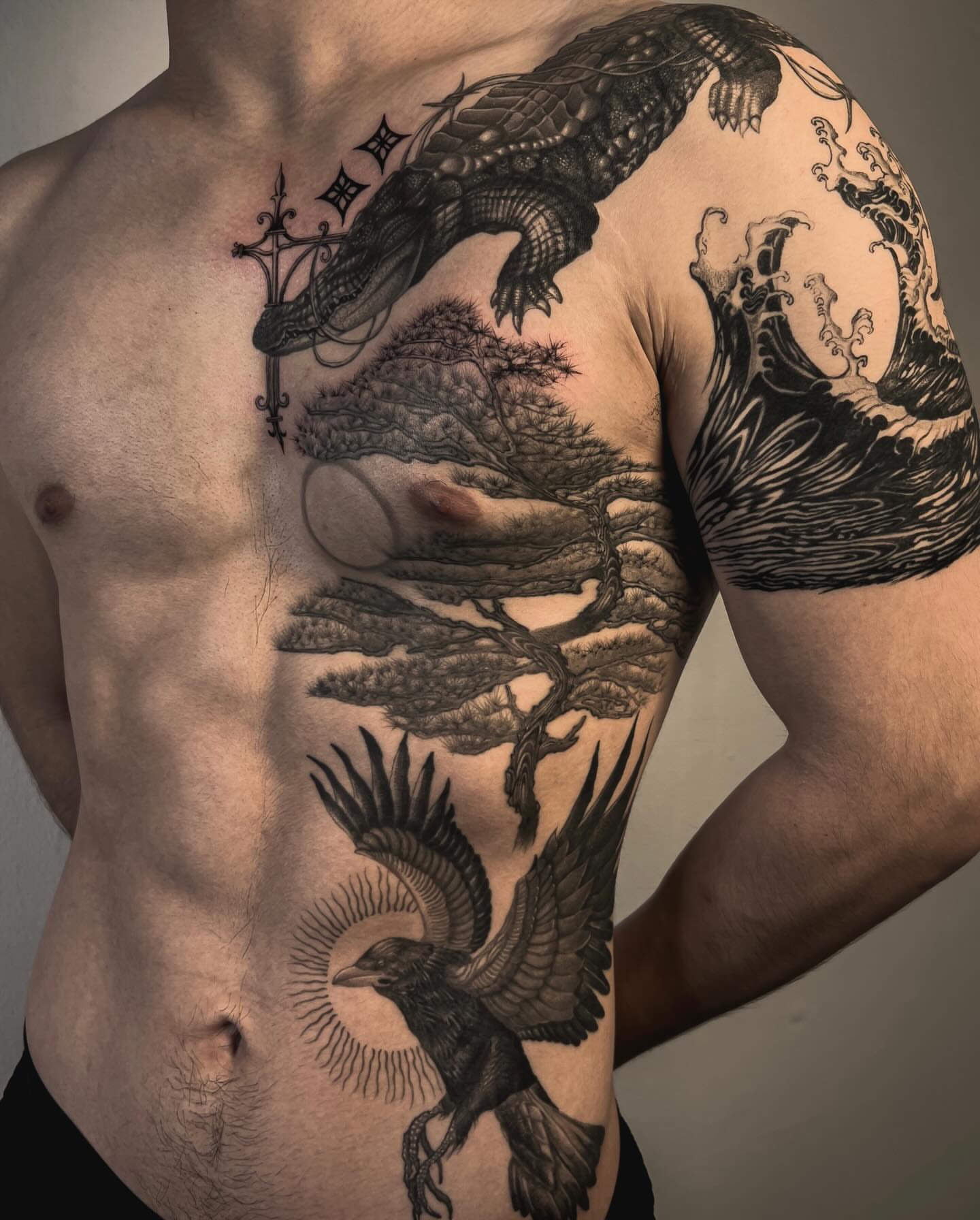 Tattoo by @minblackwork β black_and_grey, realism