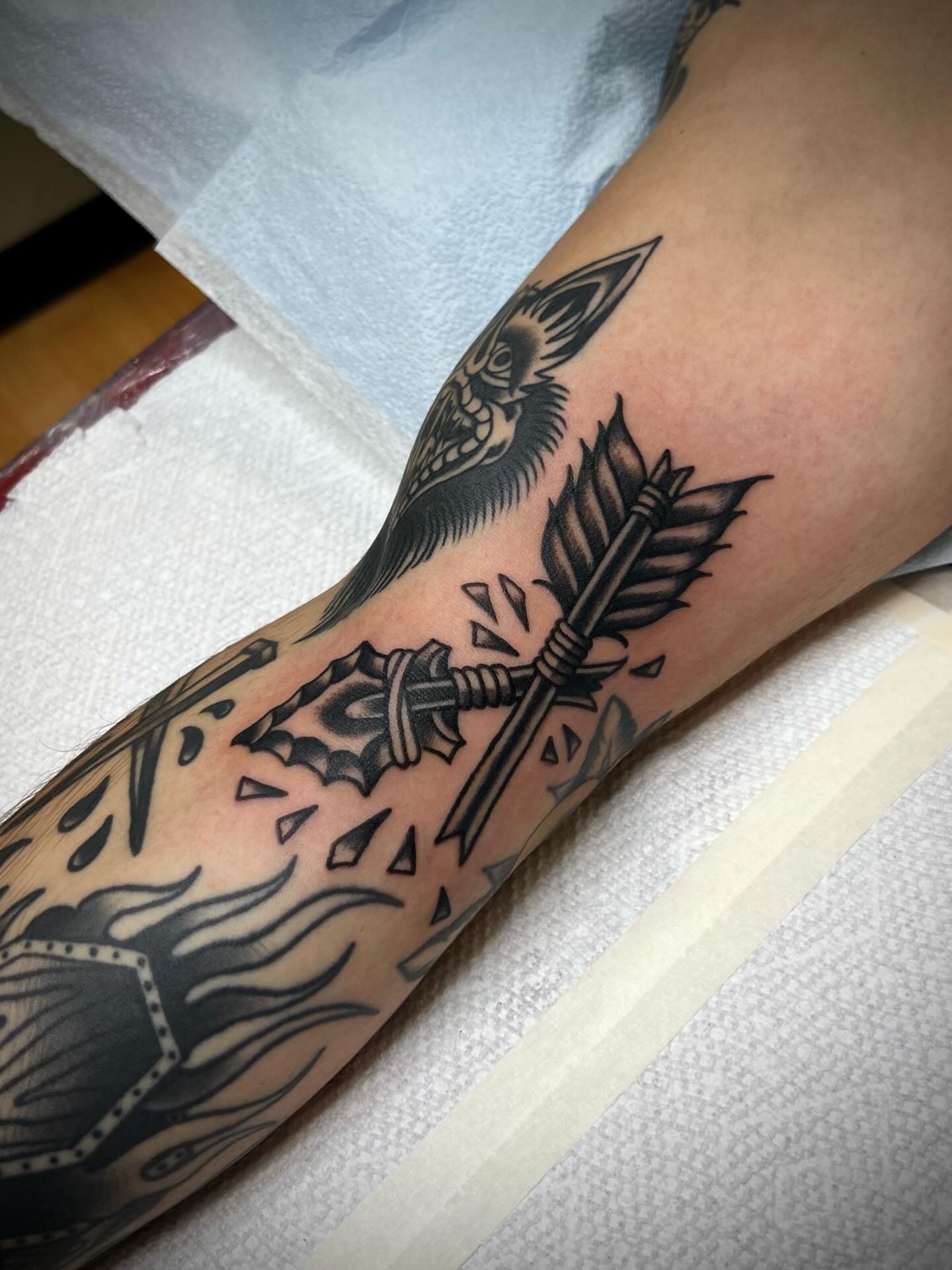 Tattoo by @minnesota_mitch_tattoo — black_and_grey