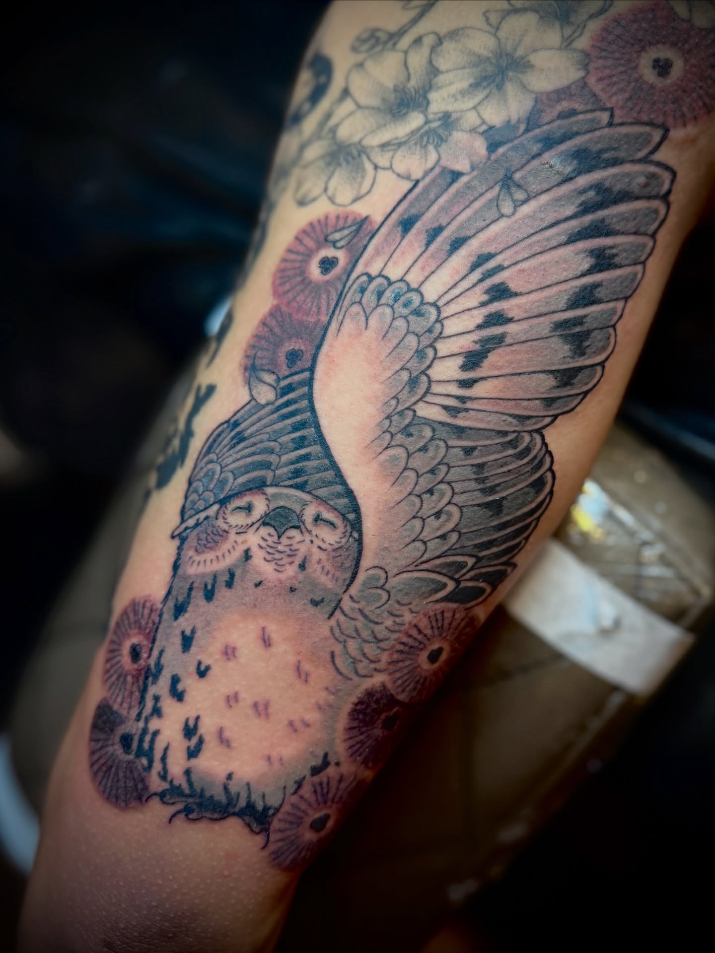 Tattoo by @morgan_tattoos — american_traditional, dotwork