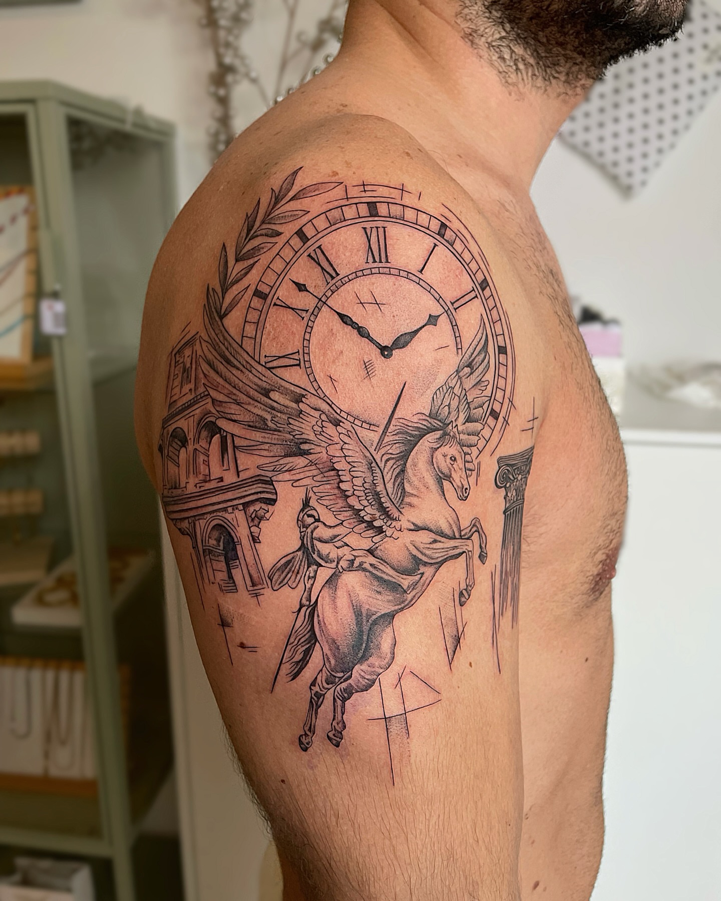 Tattoo by @mimz_studio — black_and_grey, realism