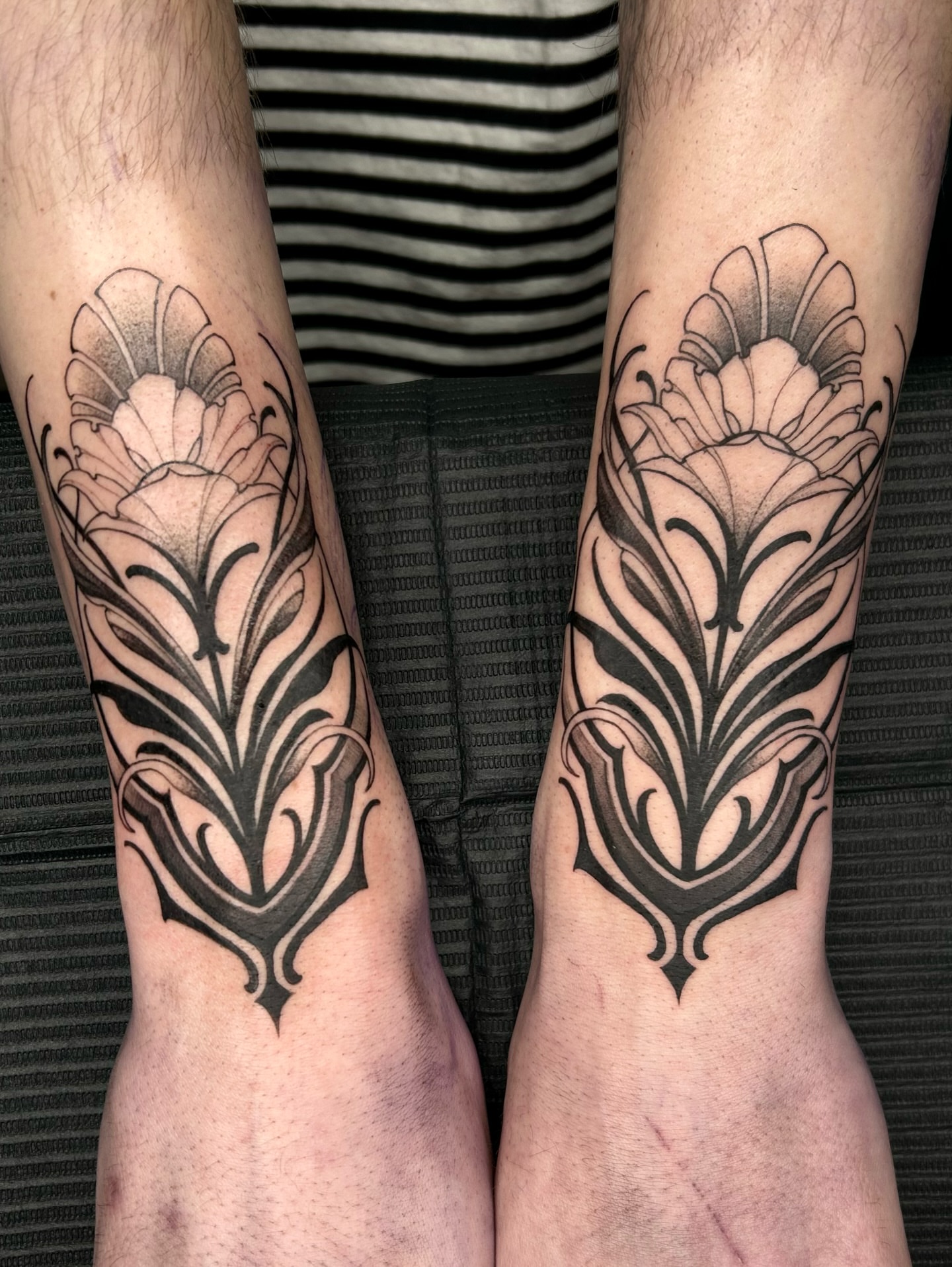 Tattoo by @thecursedmagus — black_and_grey