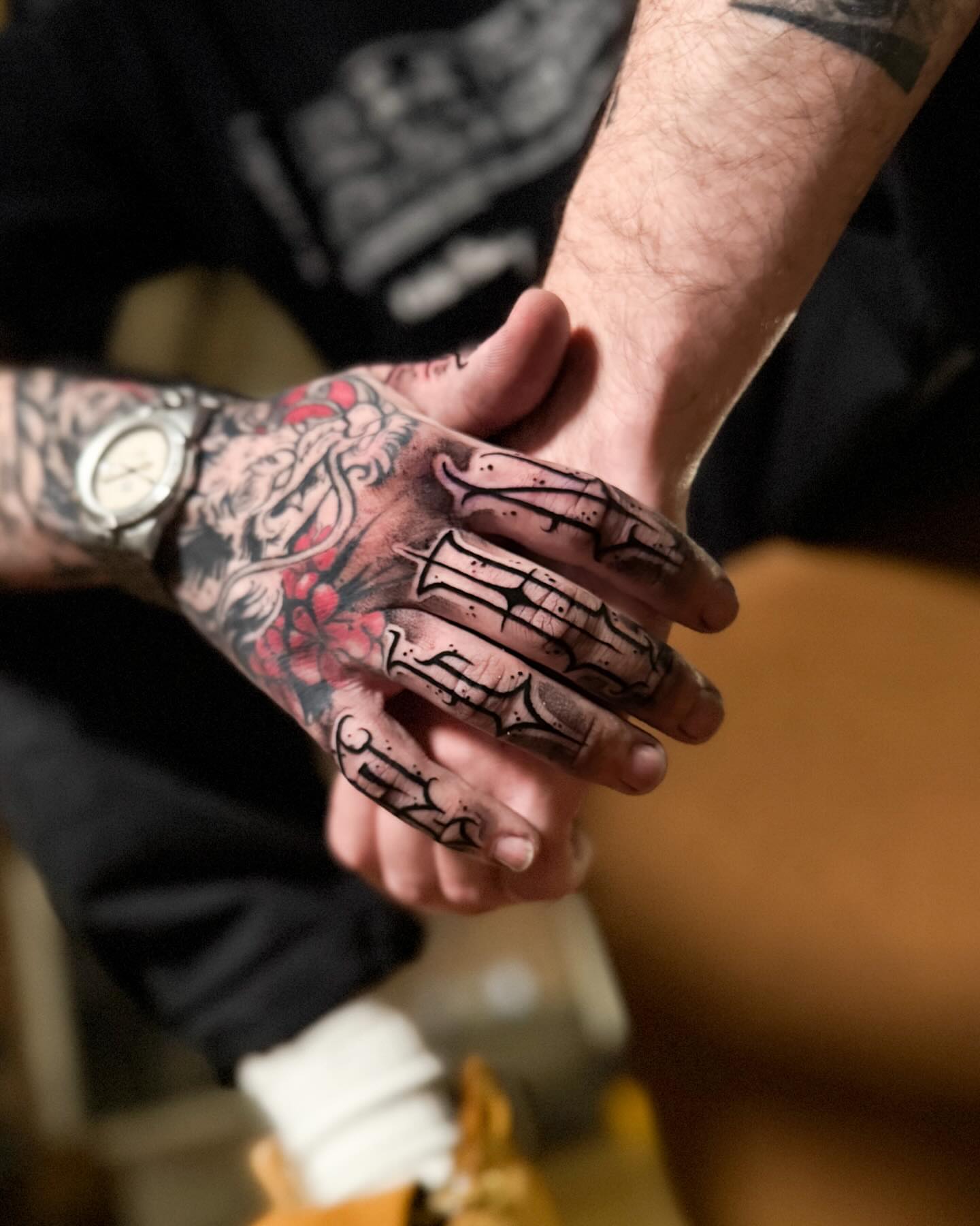 Tattoo by @leperemael — american_traditional, dotwork