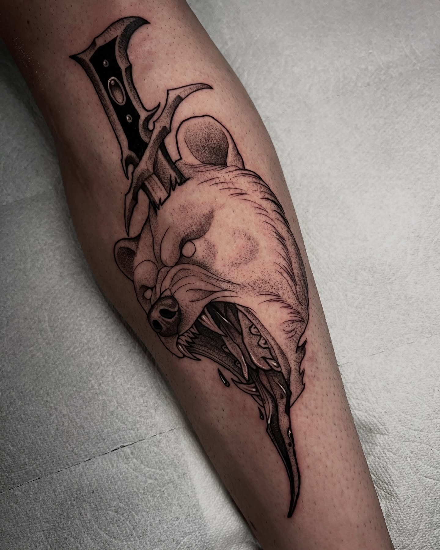 Tattoo by @lordovflies — black_and_grey, realism