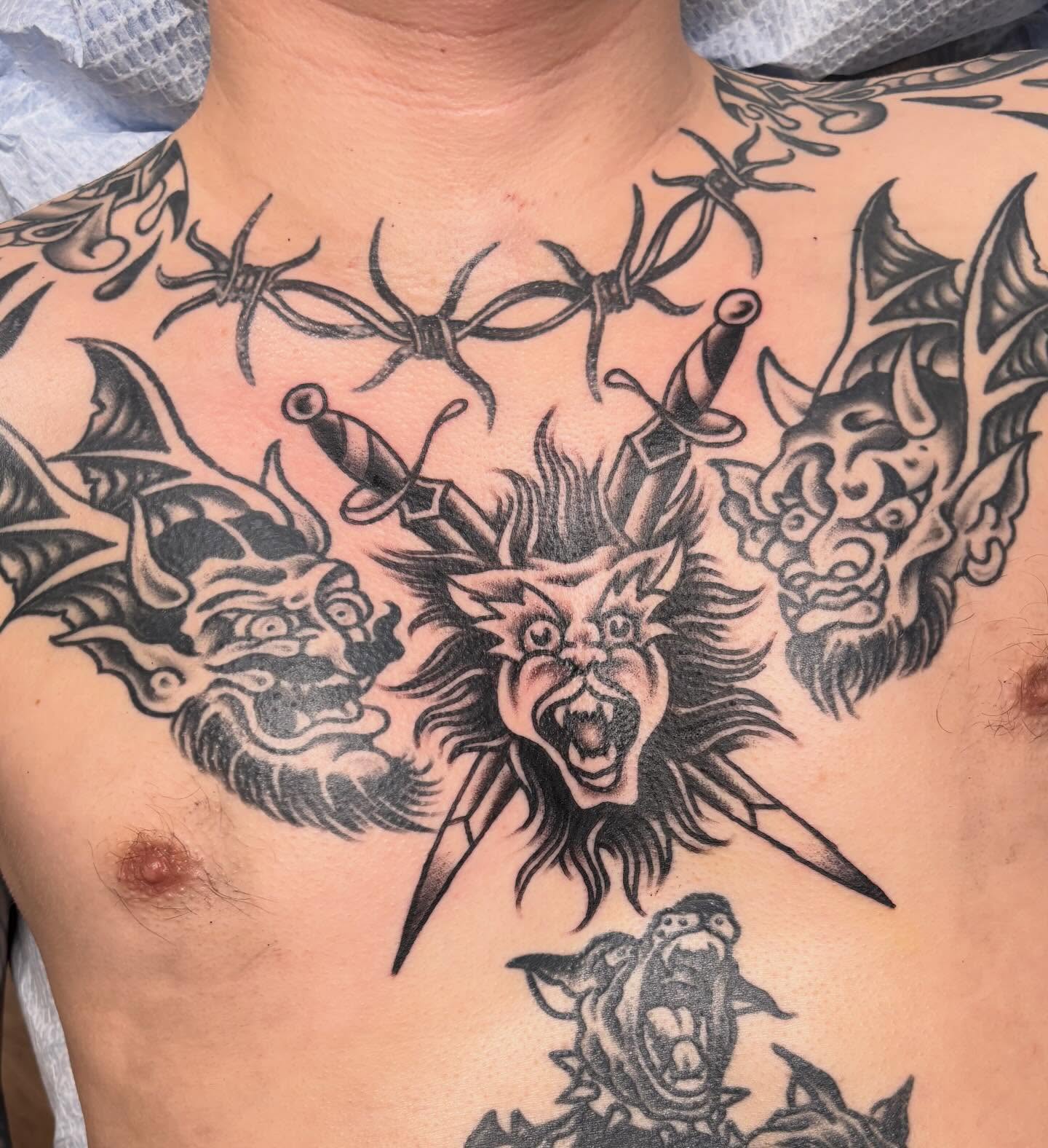 Tattoo by @stevereidtattoo — american_traditional, black_and_grey