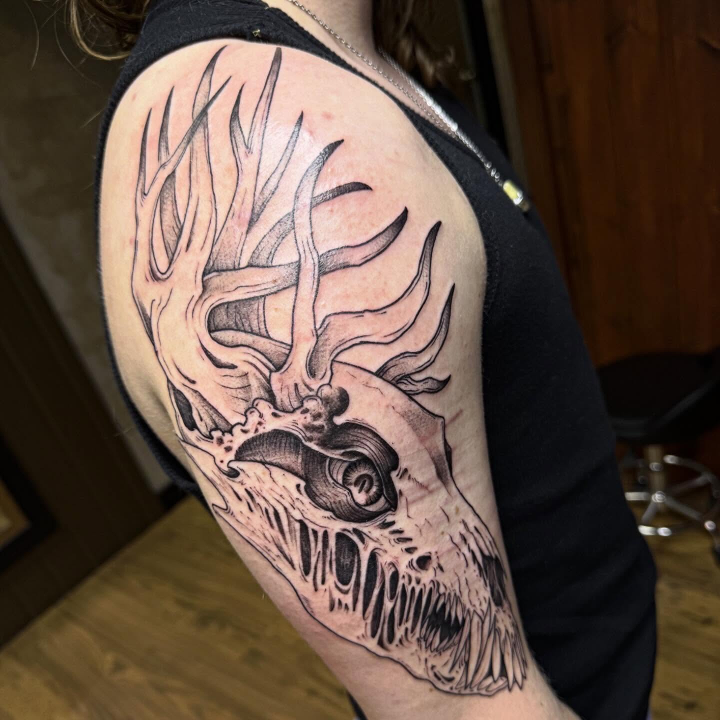 Tattoo by @chadmc509 — black_and_grey, realism
