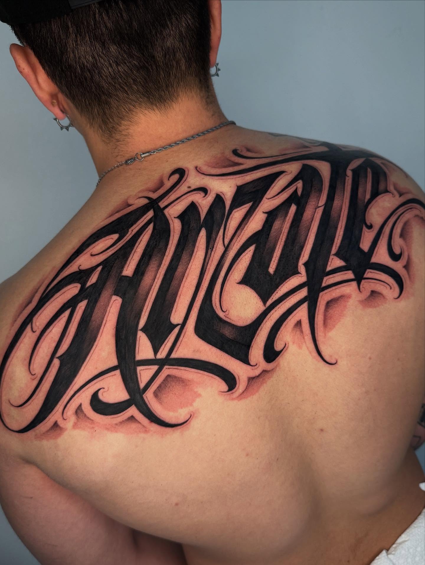 Tattoo by @dopeletterstattoo — lettering_script