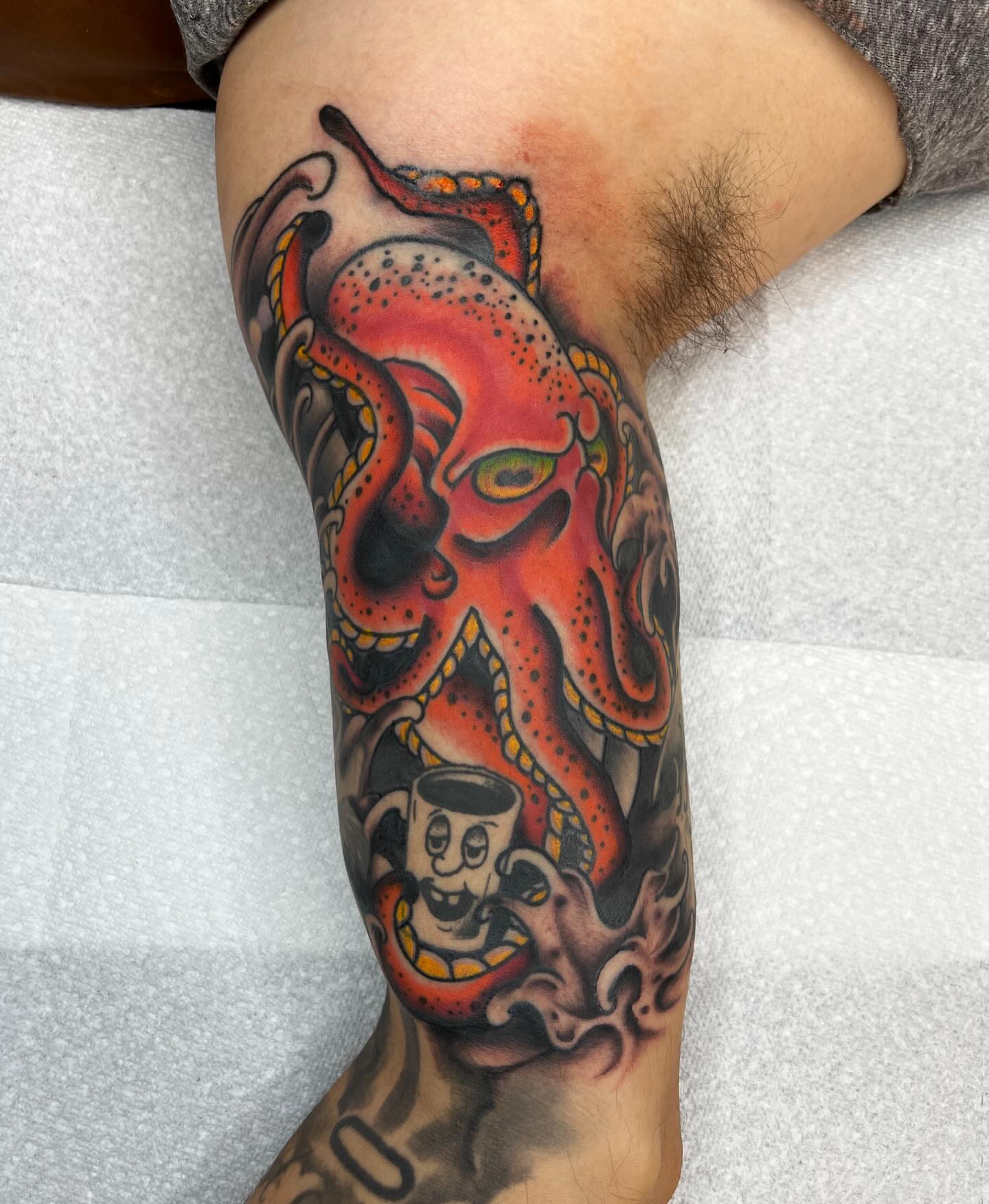 Tattoo by @levigunn_tattoos — american_traditional, dotwork