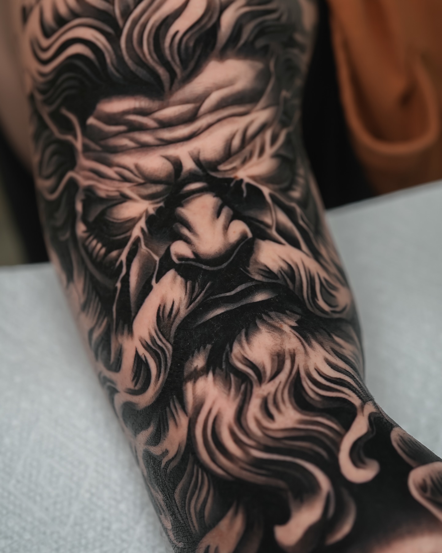 Tattoo by @inkbyjavi — black_and_grey, realism