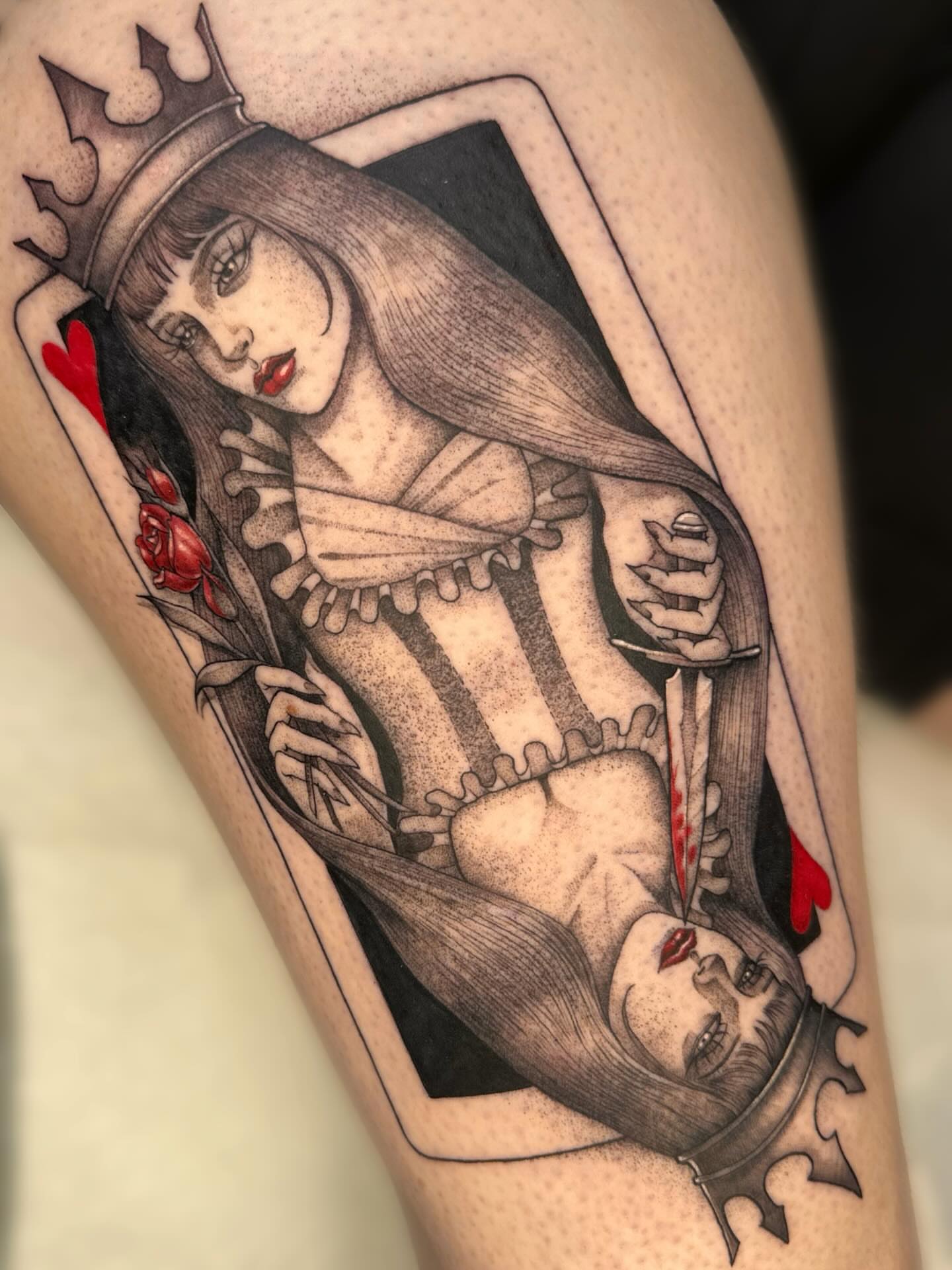 Tattoo by @grimmyweep — dotwork, realism