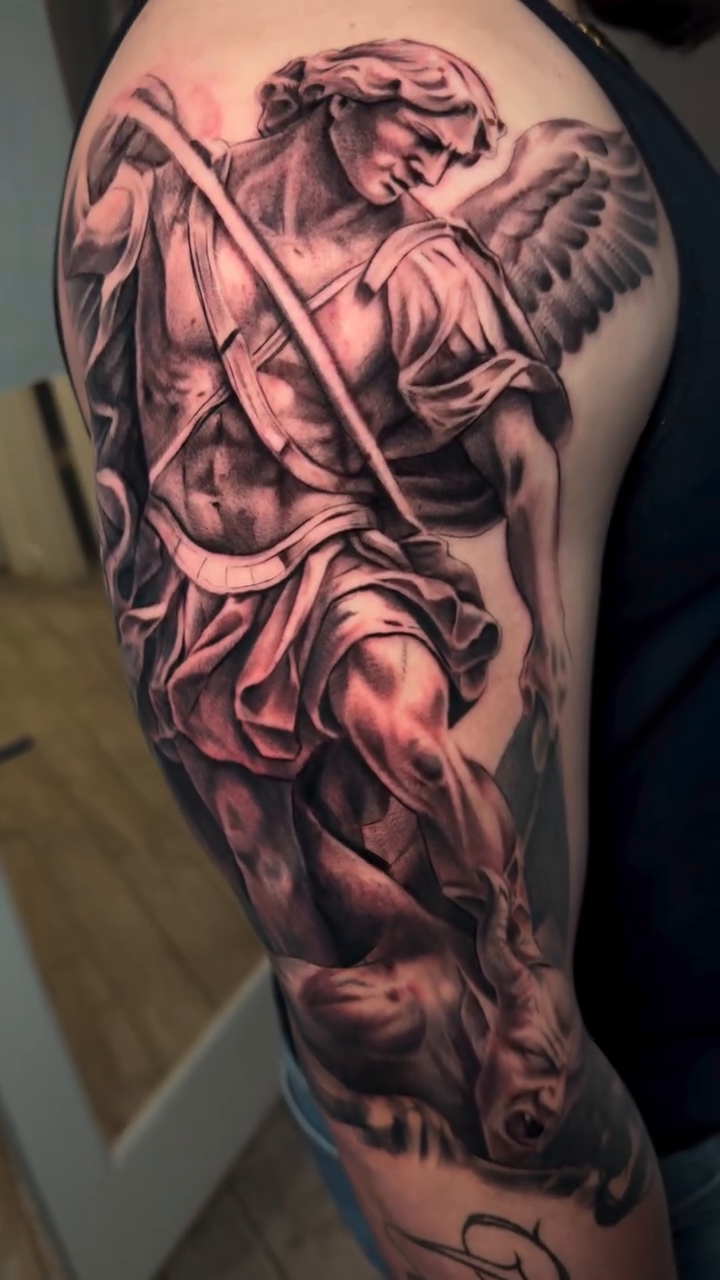 Tattoo by @dannysan14 — realism, black_and_grey