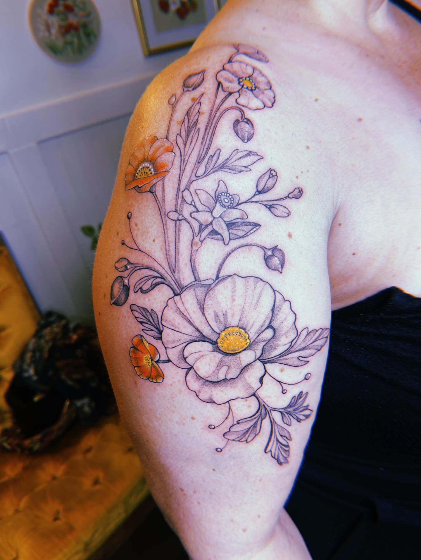 Tattoo by @dragonfly_ajja — black_and_grey