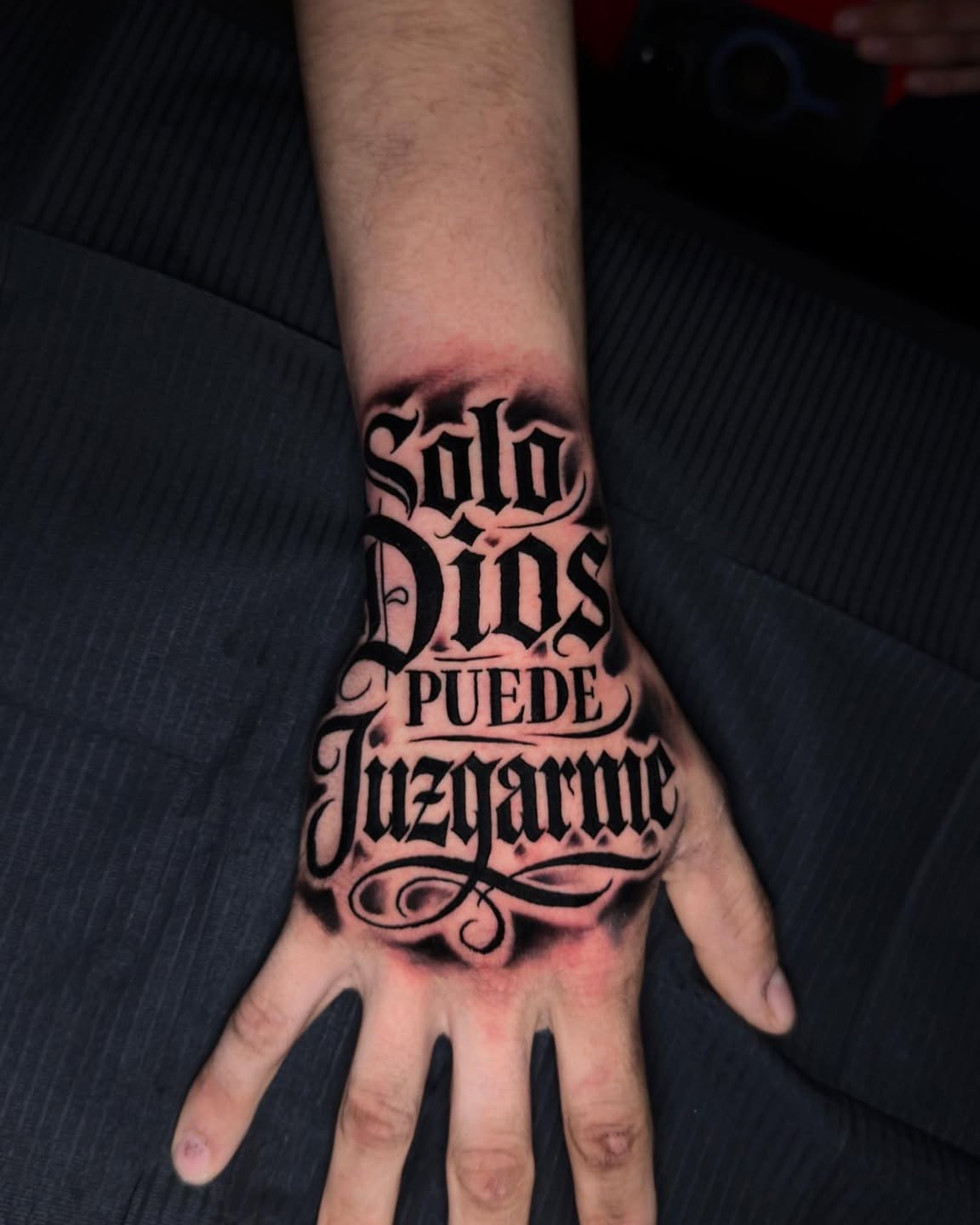 Tattoo by @juanon_tattoos — lettering_script