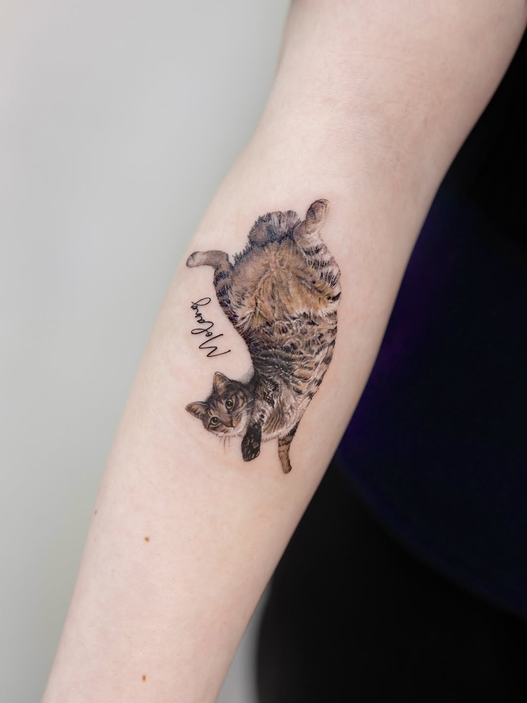 Tattoo by @zeeyo_tattoo — realism, lettering_script