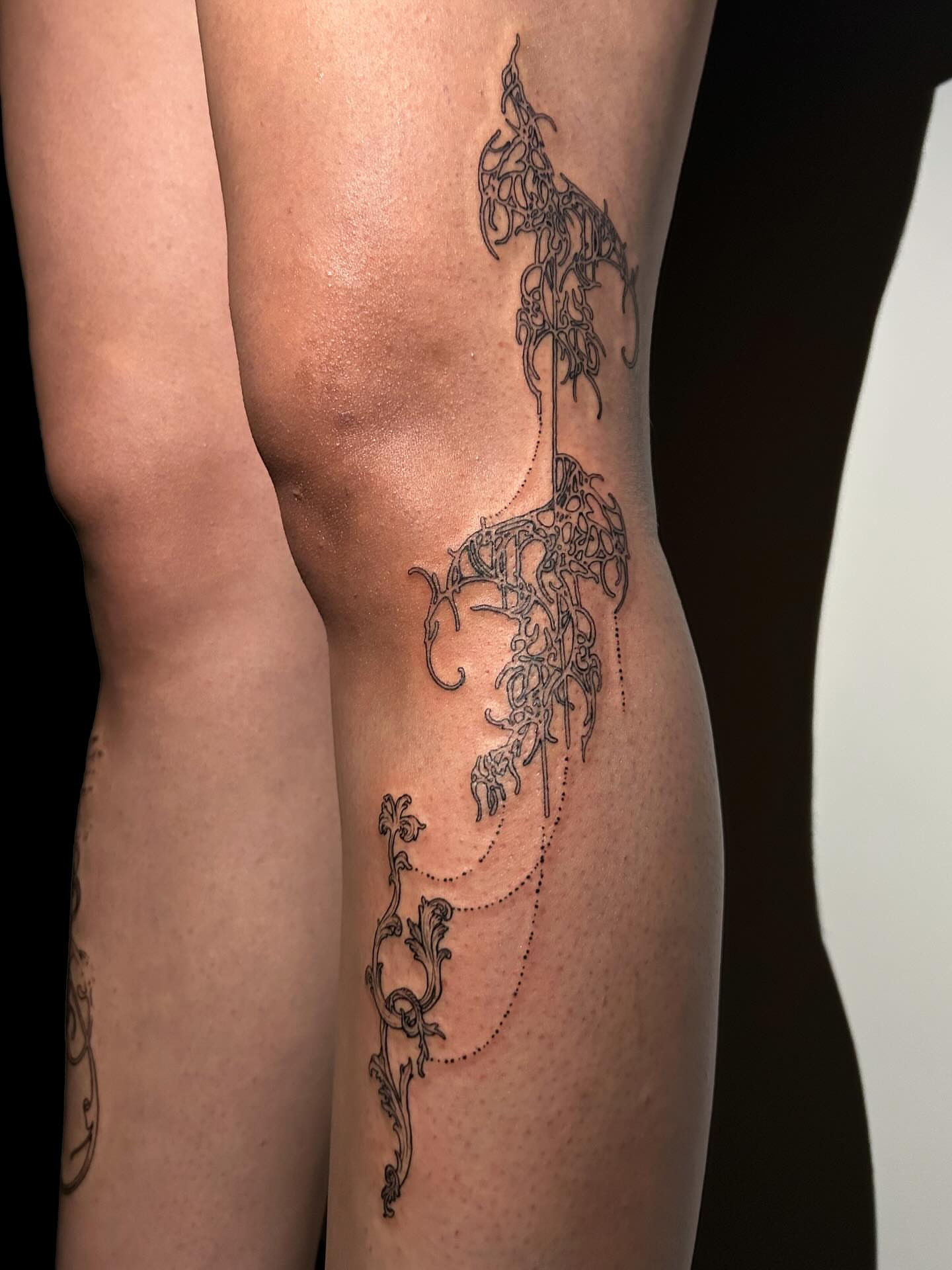 Tattoo by @hayleybayleytattoos — dotwork, ornamental