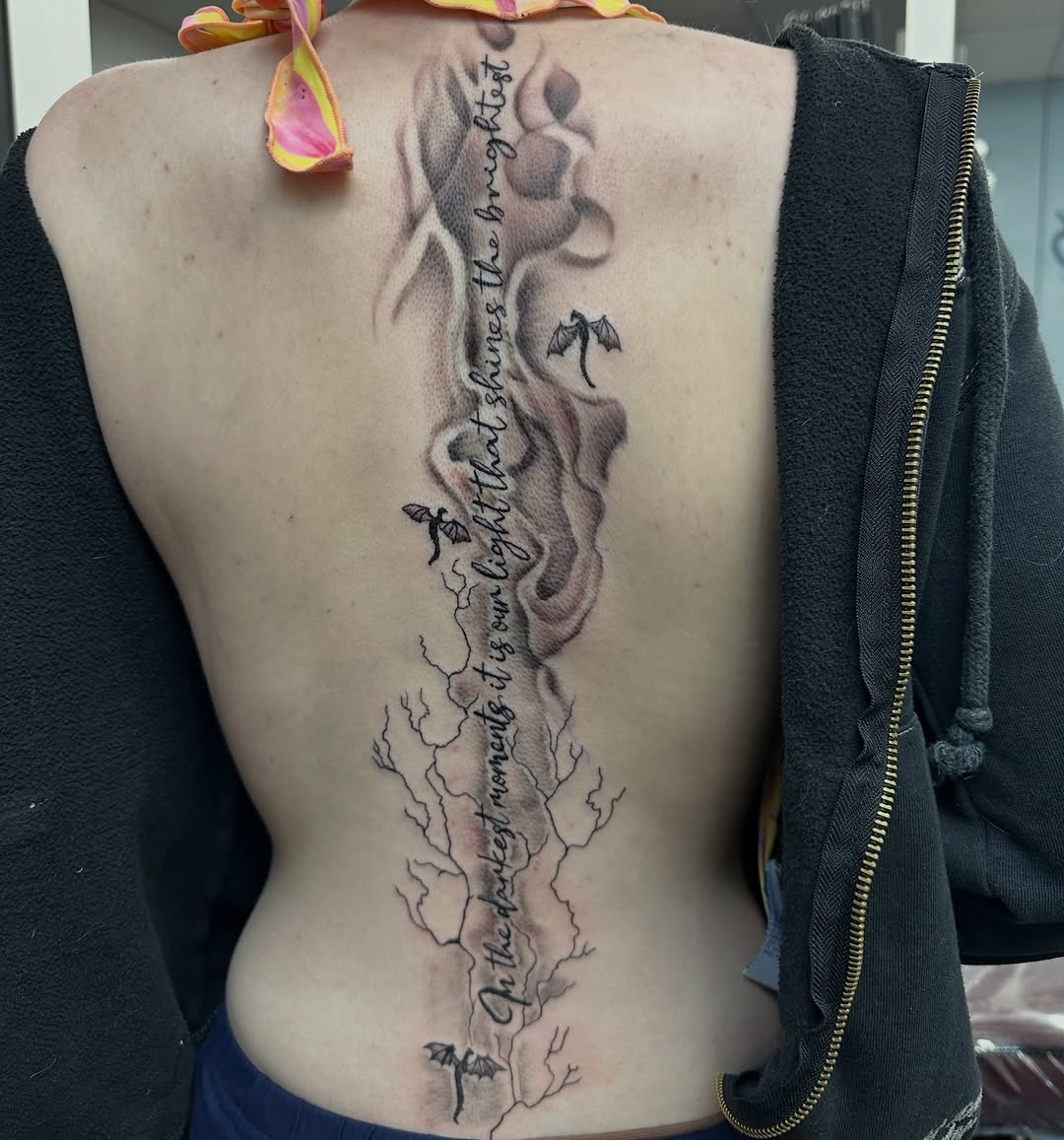 Tattoo by @jbeantat2 — lettering_script, black_and_grey