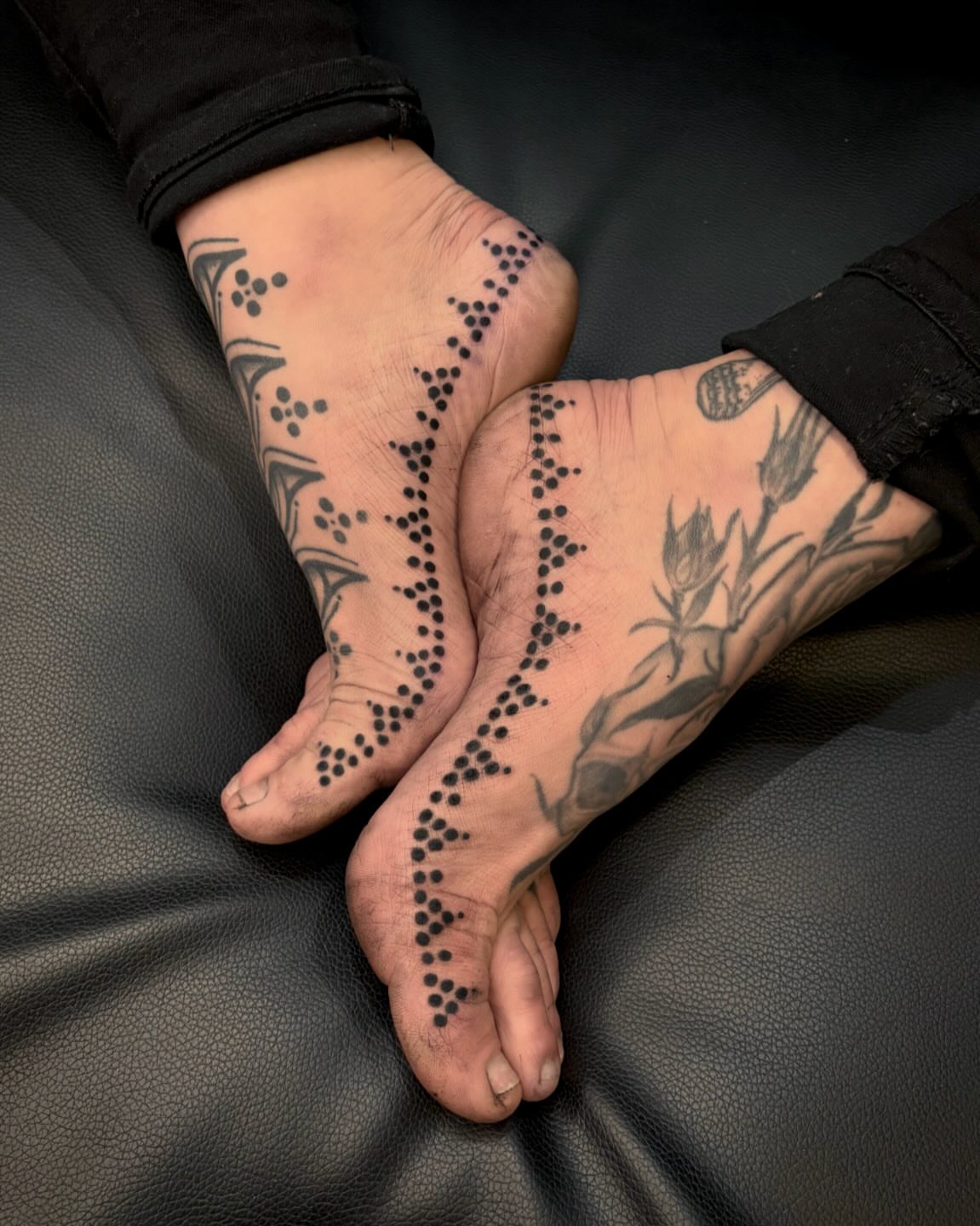 Dotwork pattern dotwork tattoo on the foot by π€ π
πͺ π‘ π π π© π© π π€