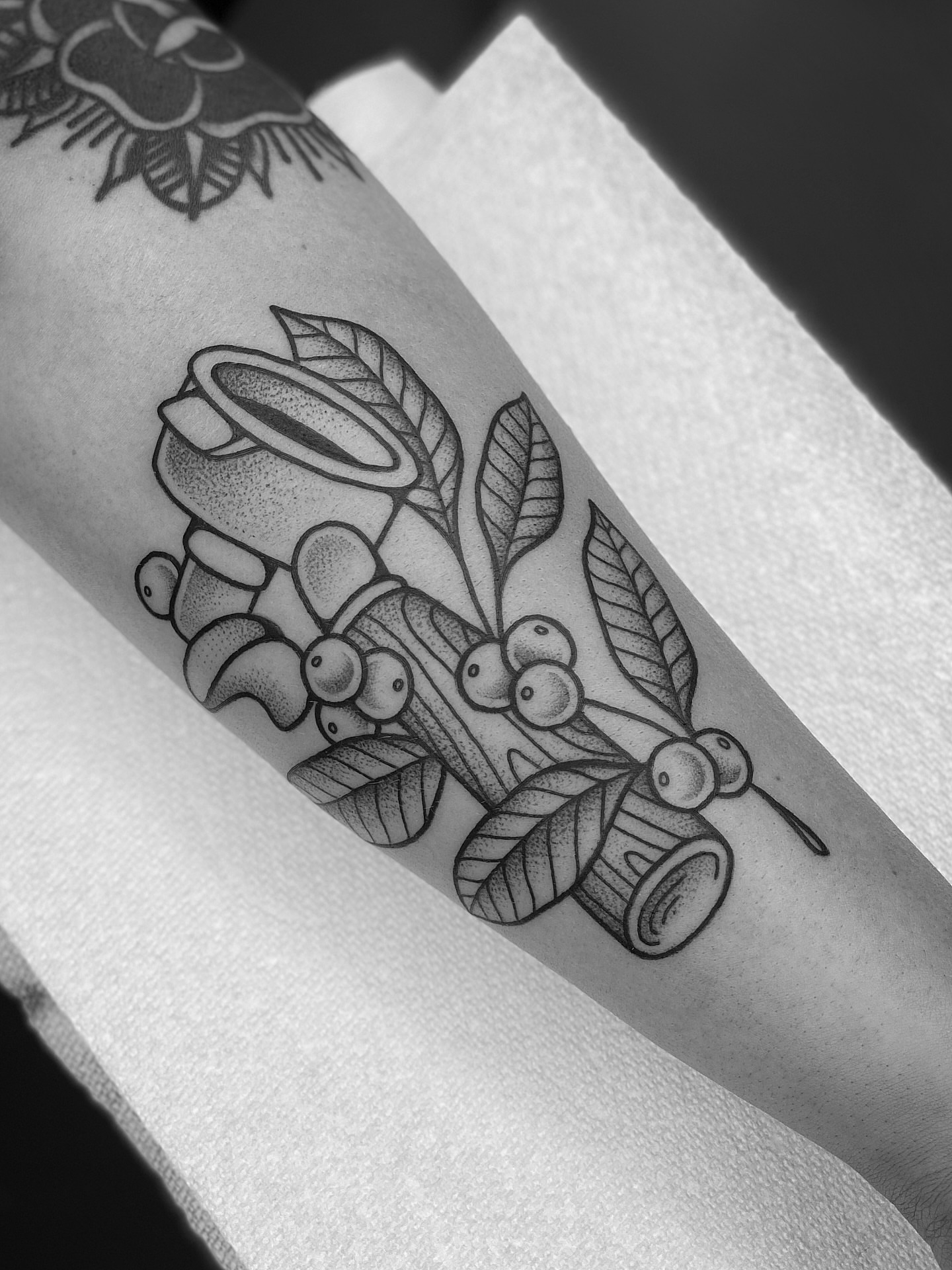 Tattoo by @clem.needlemark — dotwork