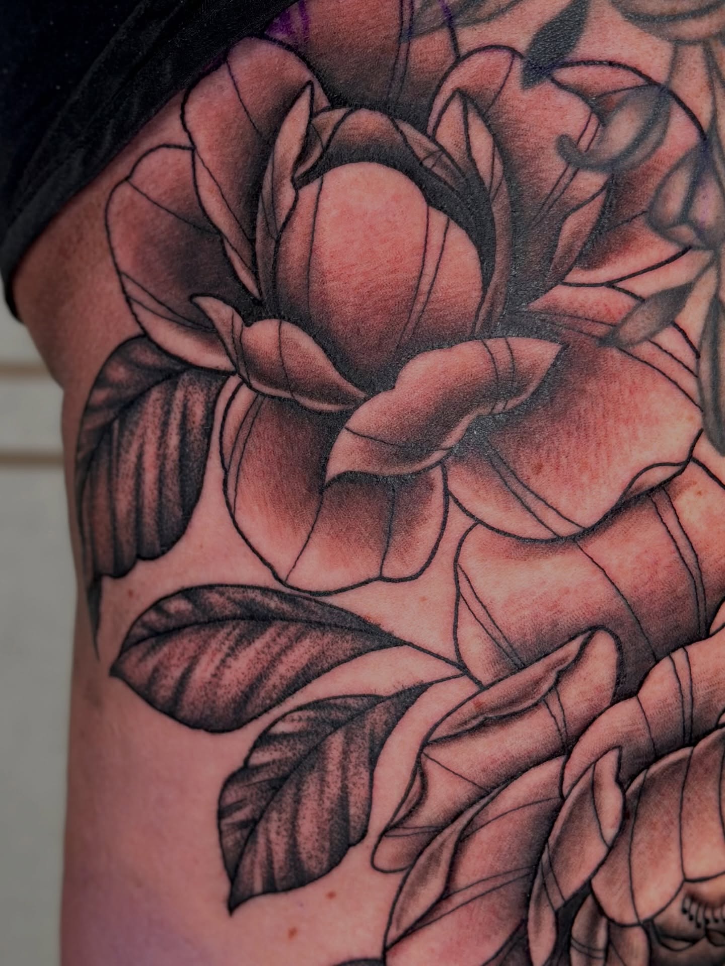 Tattoo by @cryptidtattooer — black_and_grey