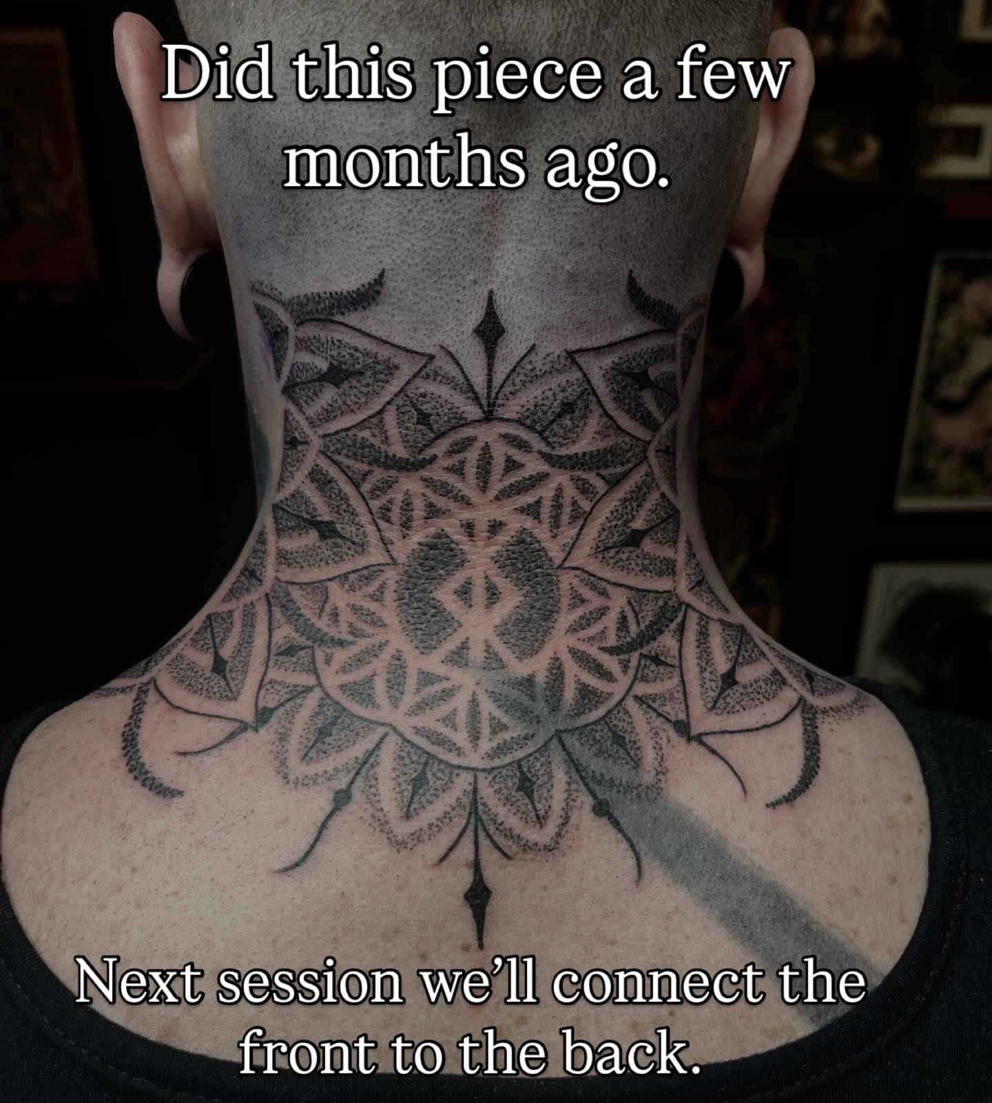 Tattoo by @velesara_tattoo — dotwork, geometric