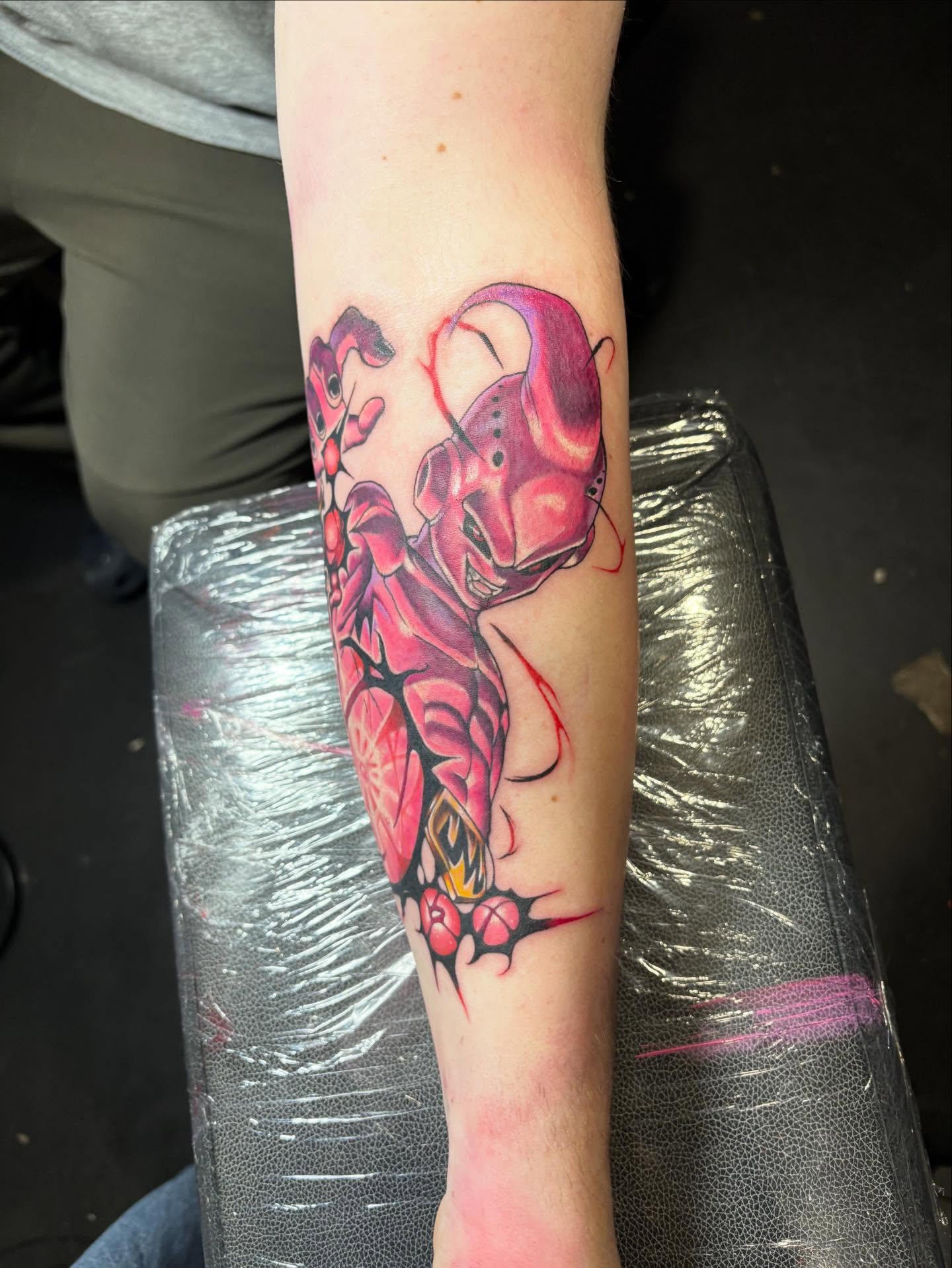 Robotic head new school tattoo on the forearm by Slade Nowicki