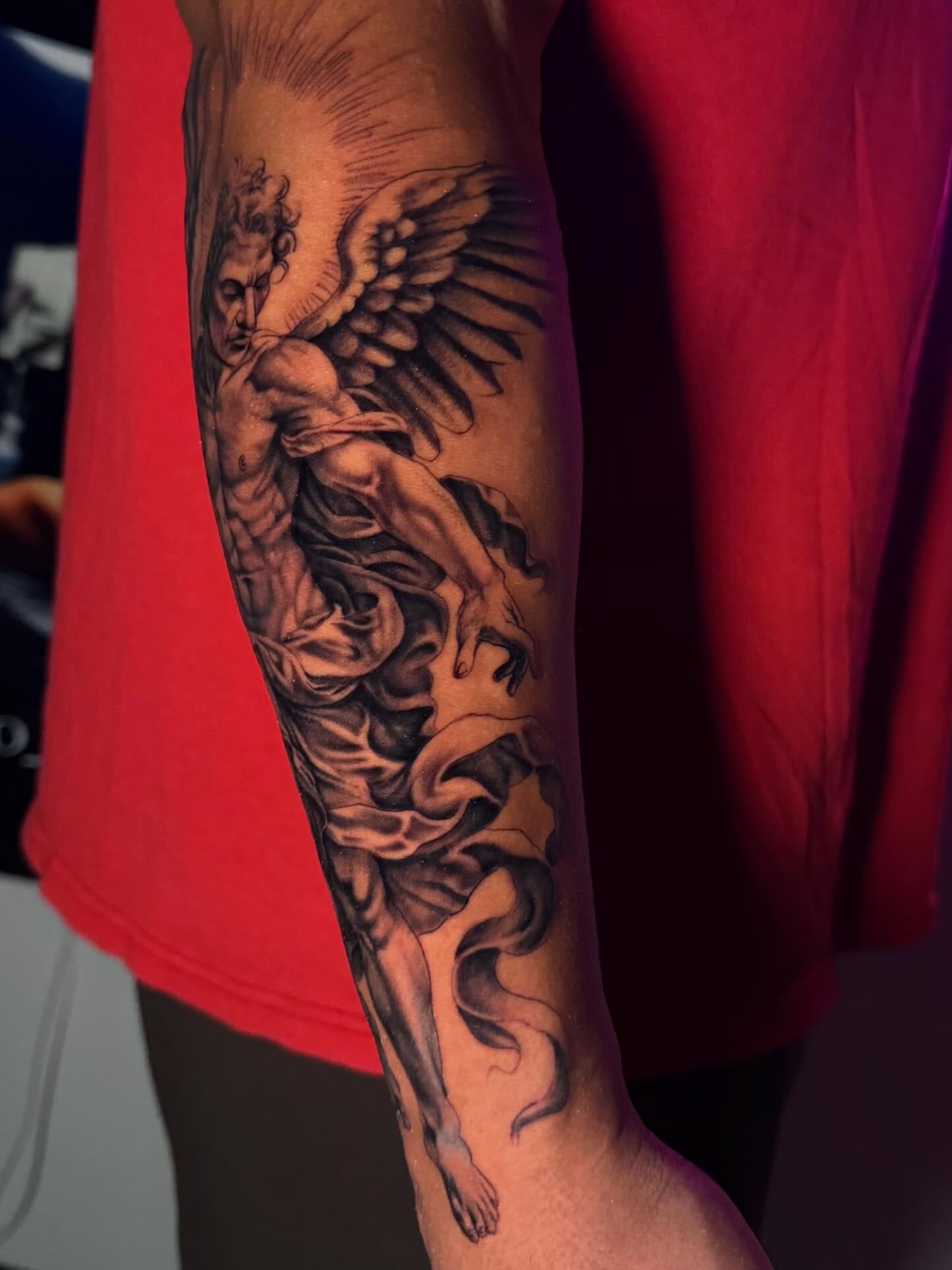 Tattoo by @blessedbyfrancisco_ — black_and_grey, realism