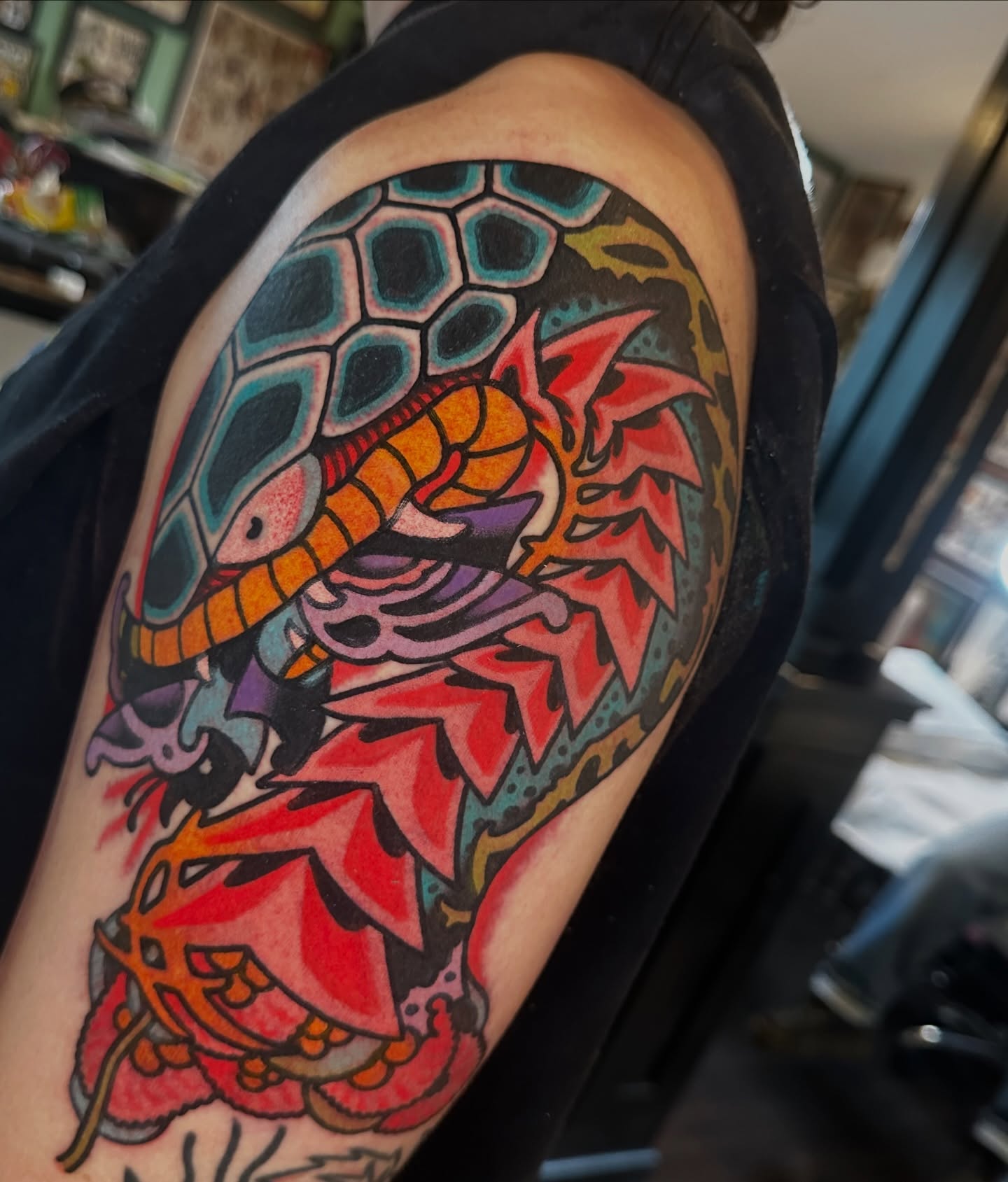Tattoo by @closedhands — american_traditional, geometric