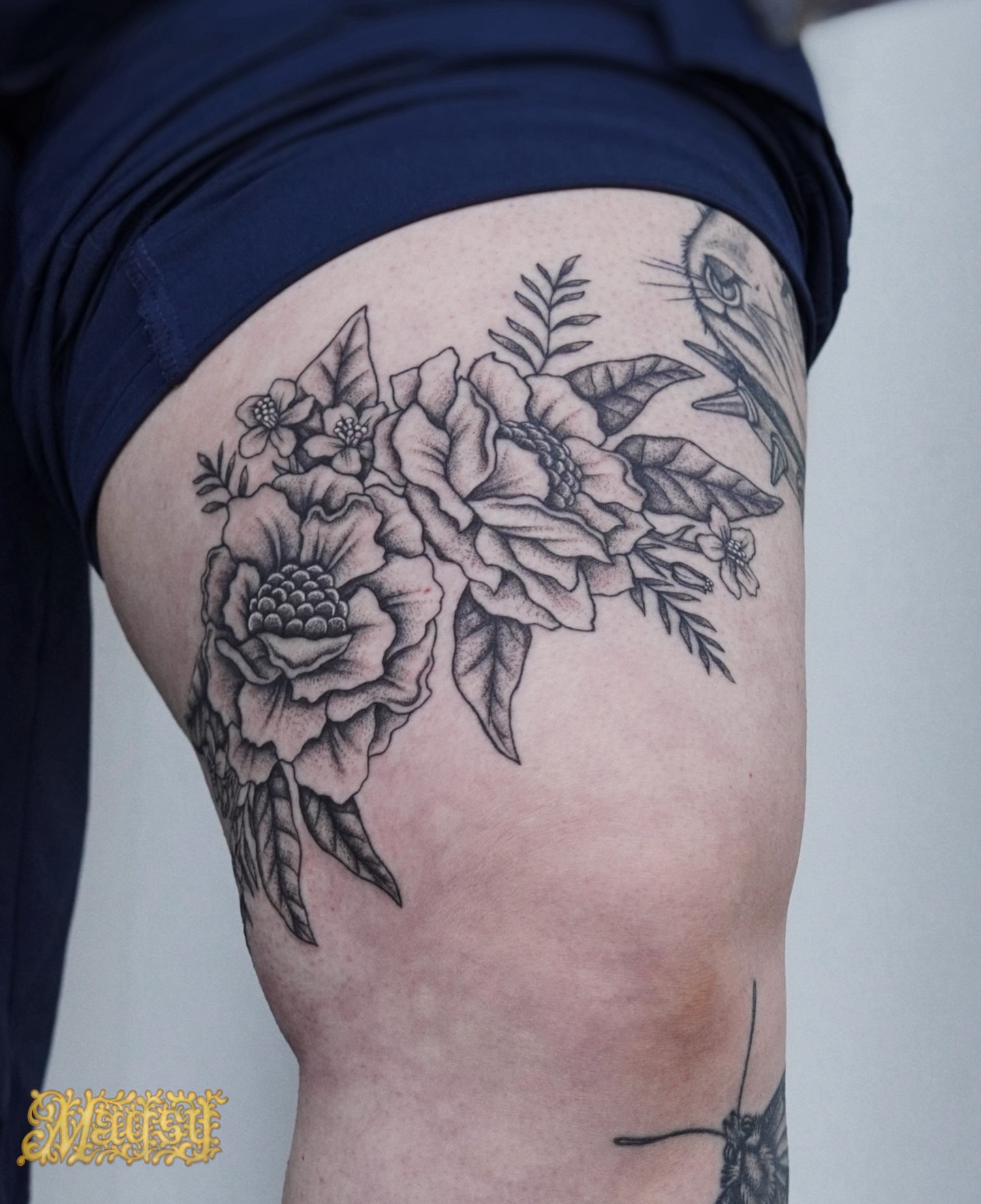 Tattoo by @artofmagsy — black_and_grey, realism