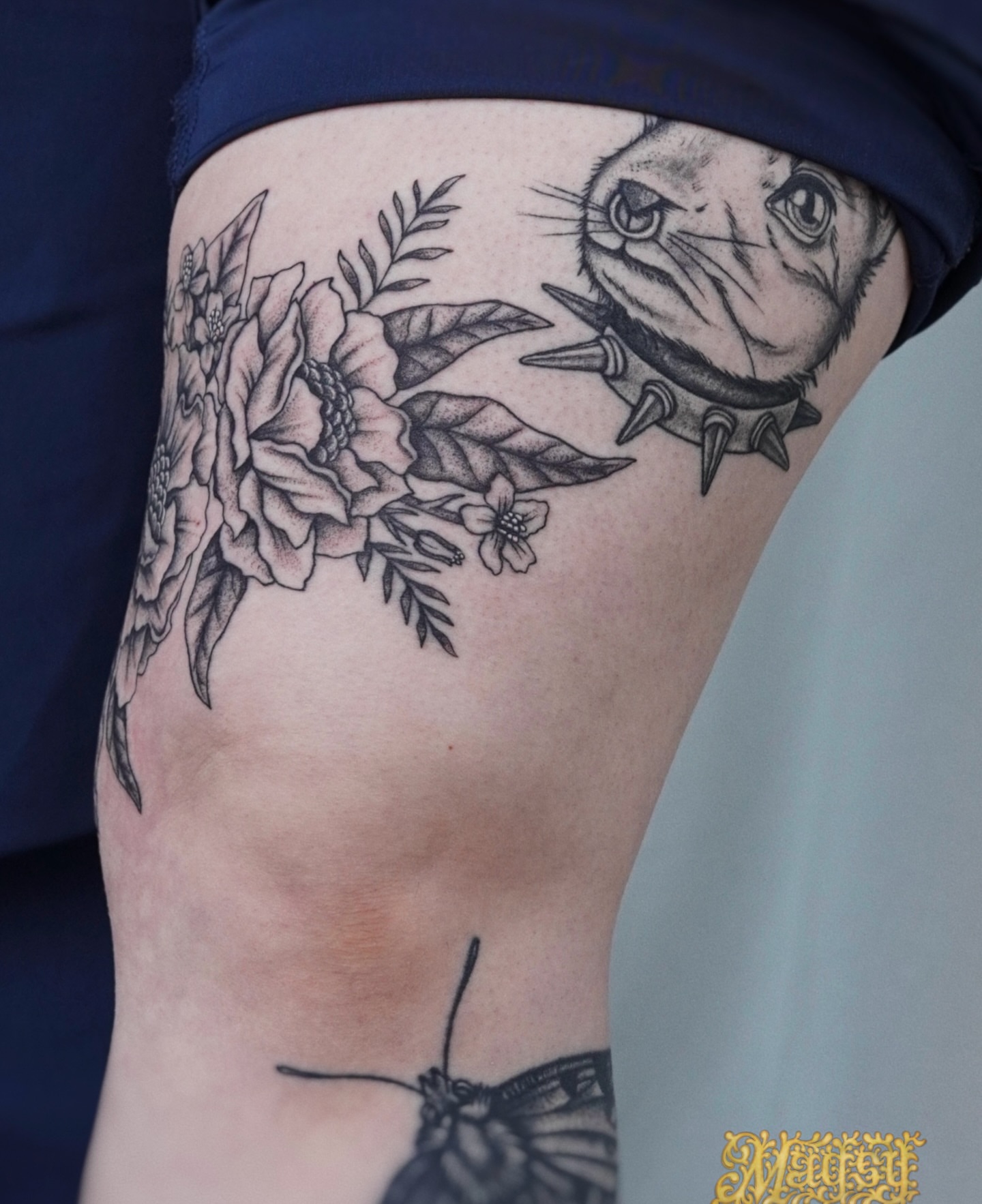 Tattoo by @artofmagsy — black_and_grey, realism