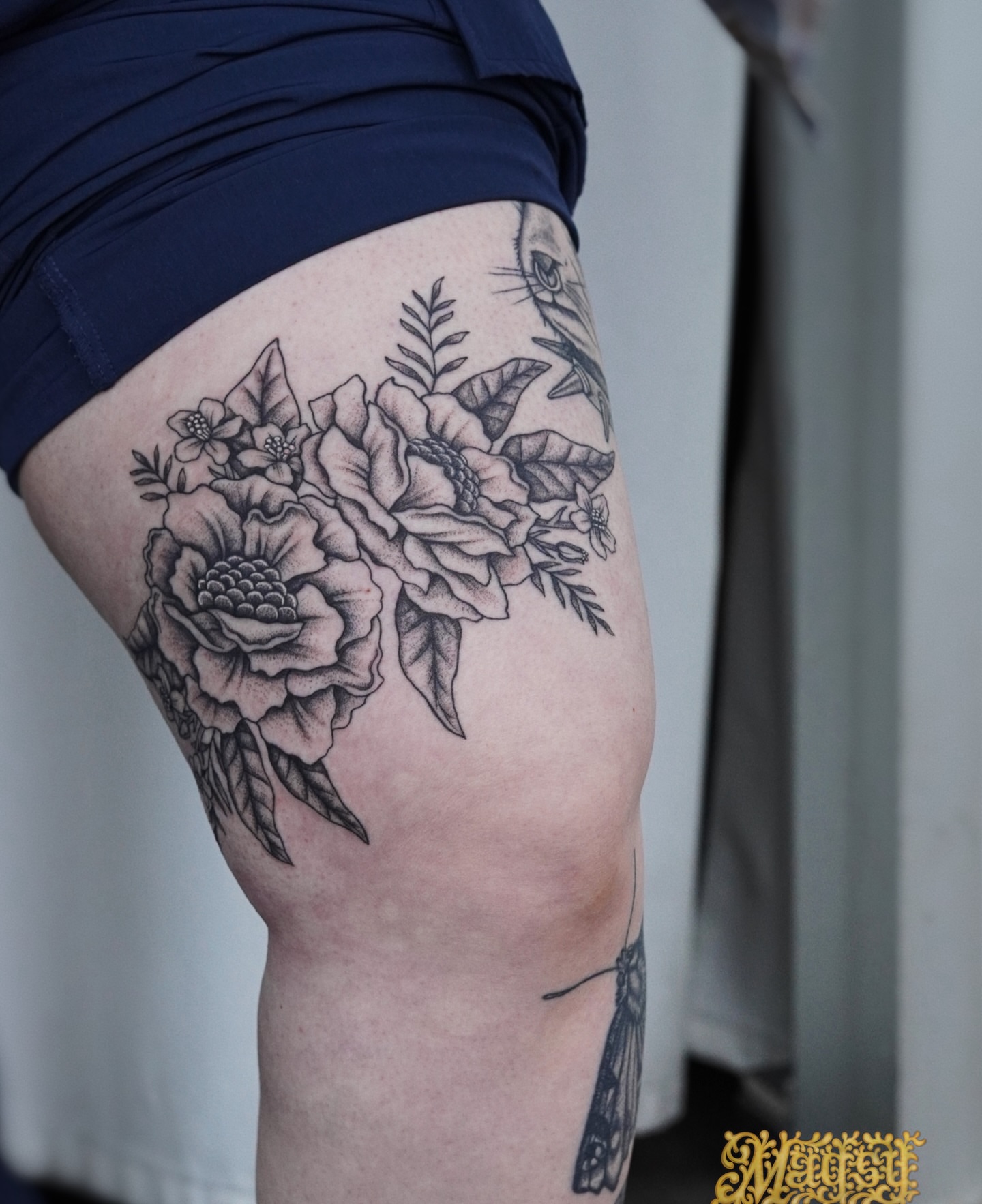 Tattoo by @artofmagsy — black_and_grey