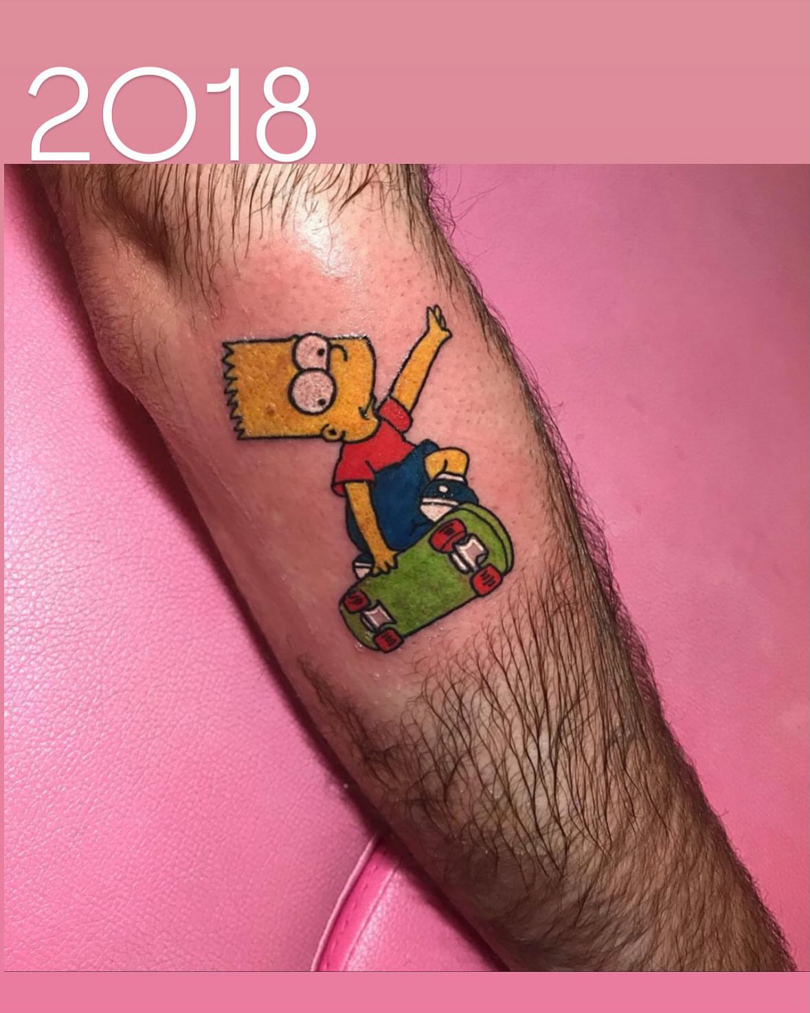 Bart simpson new school tattoo on the forearm by Tattoos by Alex