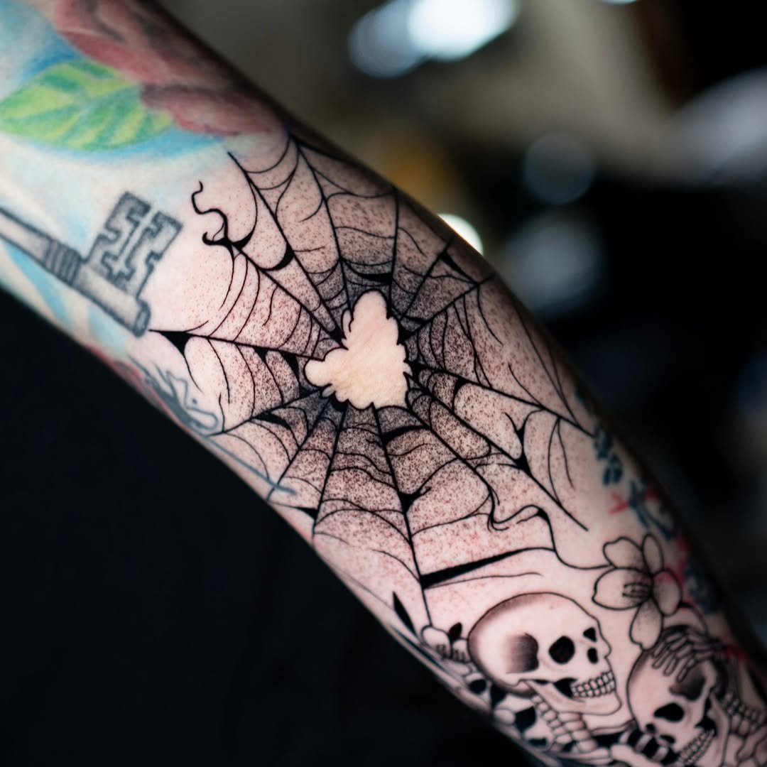 Tattoo by @inkdrunkjorden โ black_and_grey, dotwork