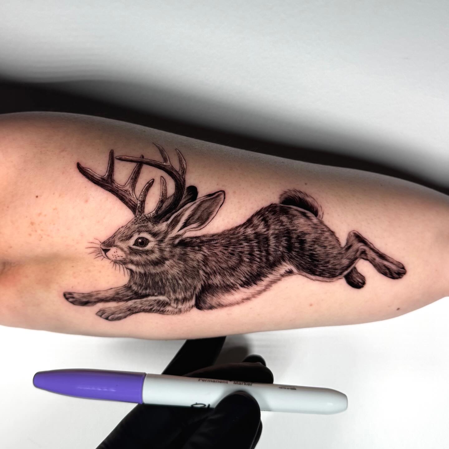 Tattoo by @saint.denis.ink — realism, black_and_grey