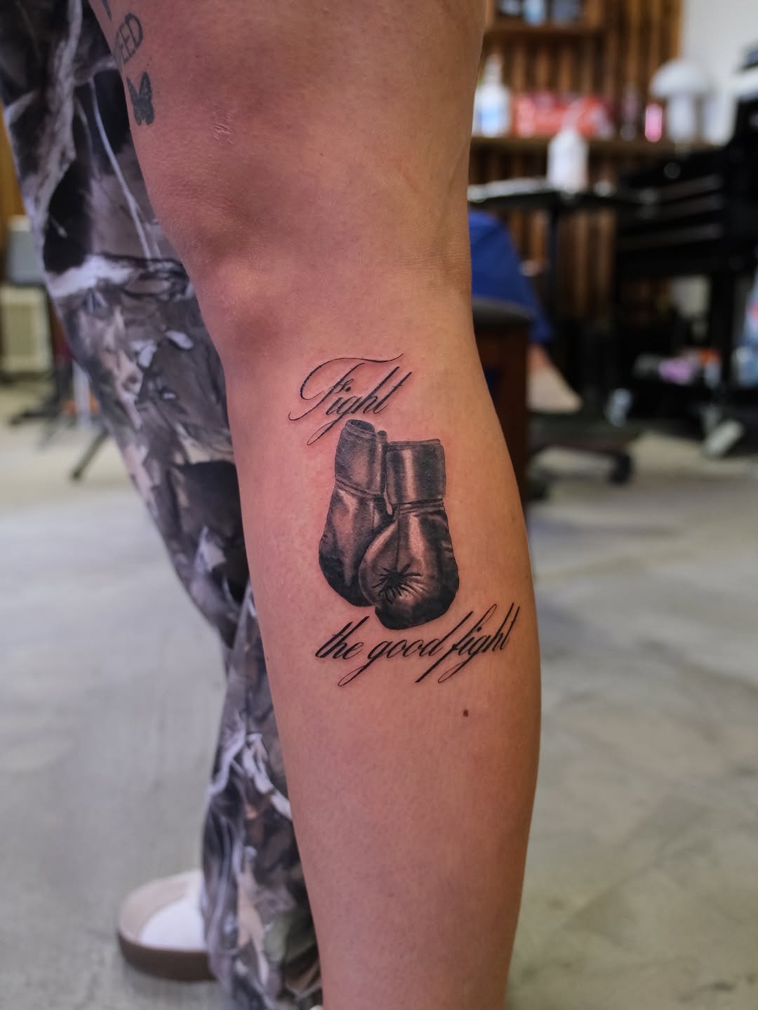 Tattoo by @kianahopetattoo — black_and_grey, lettering_script