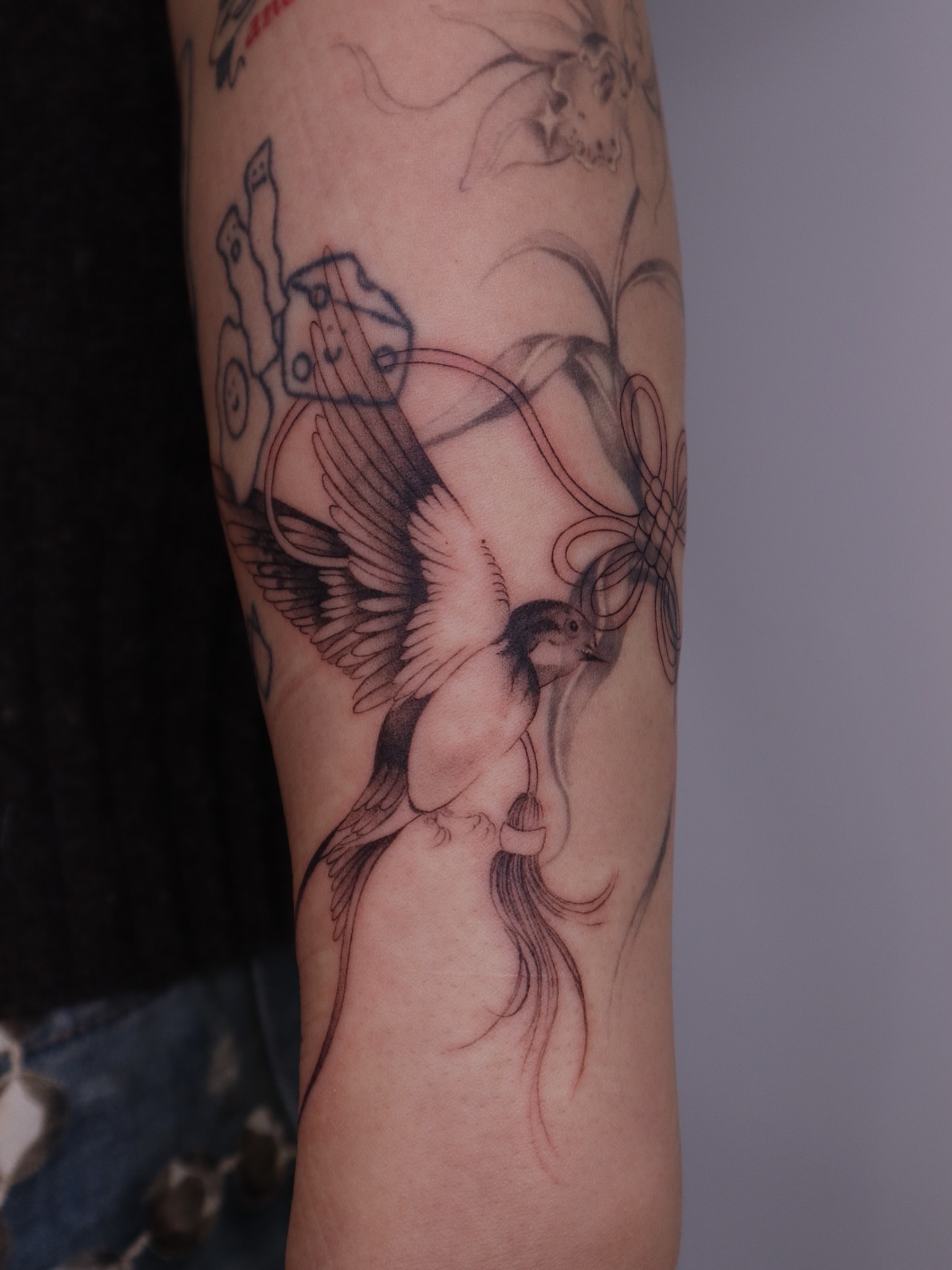 Tattoo by @maid.of.flowers — black_and_grey, realism