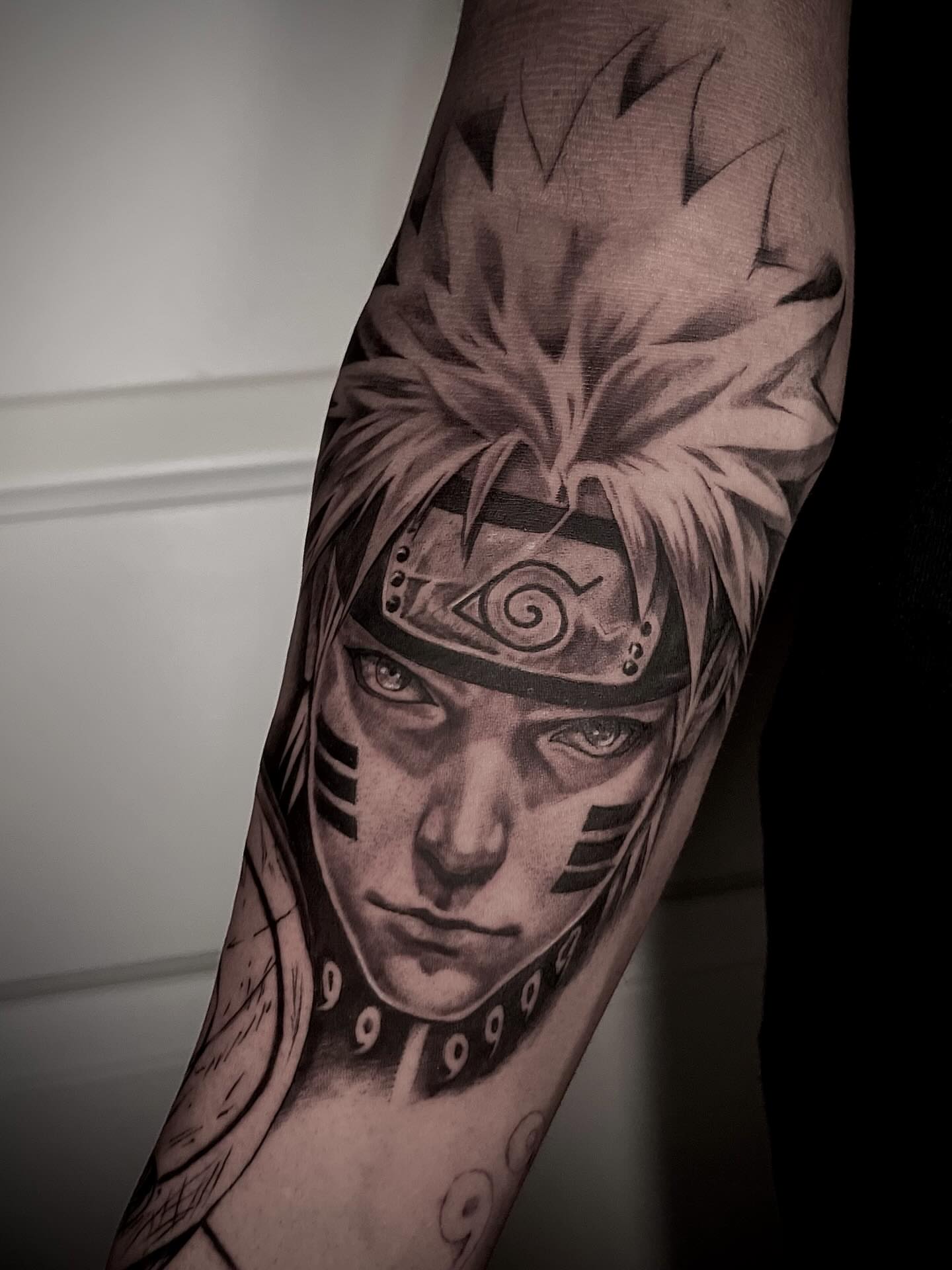 Tattoo by @monica.tattoos — anime, realism