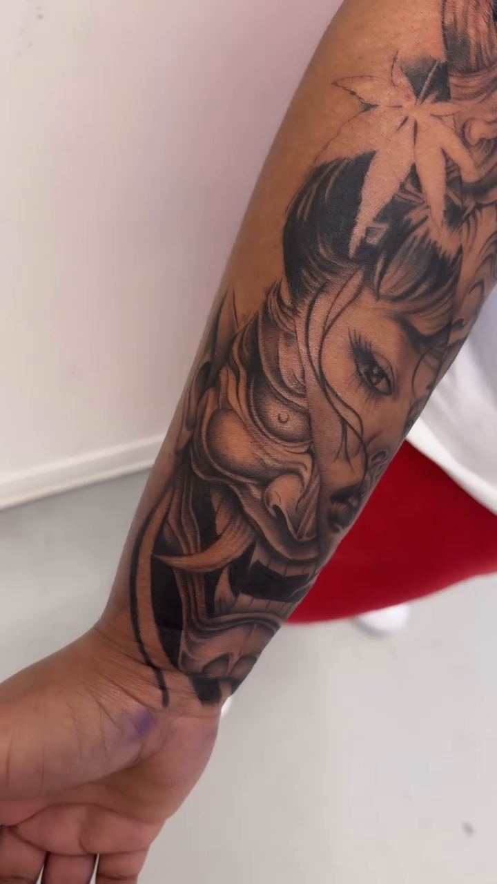 Tattoo by @artistzae_ — japanese_irezumi, black_and_grey