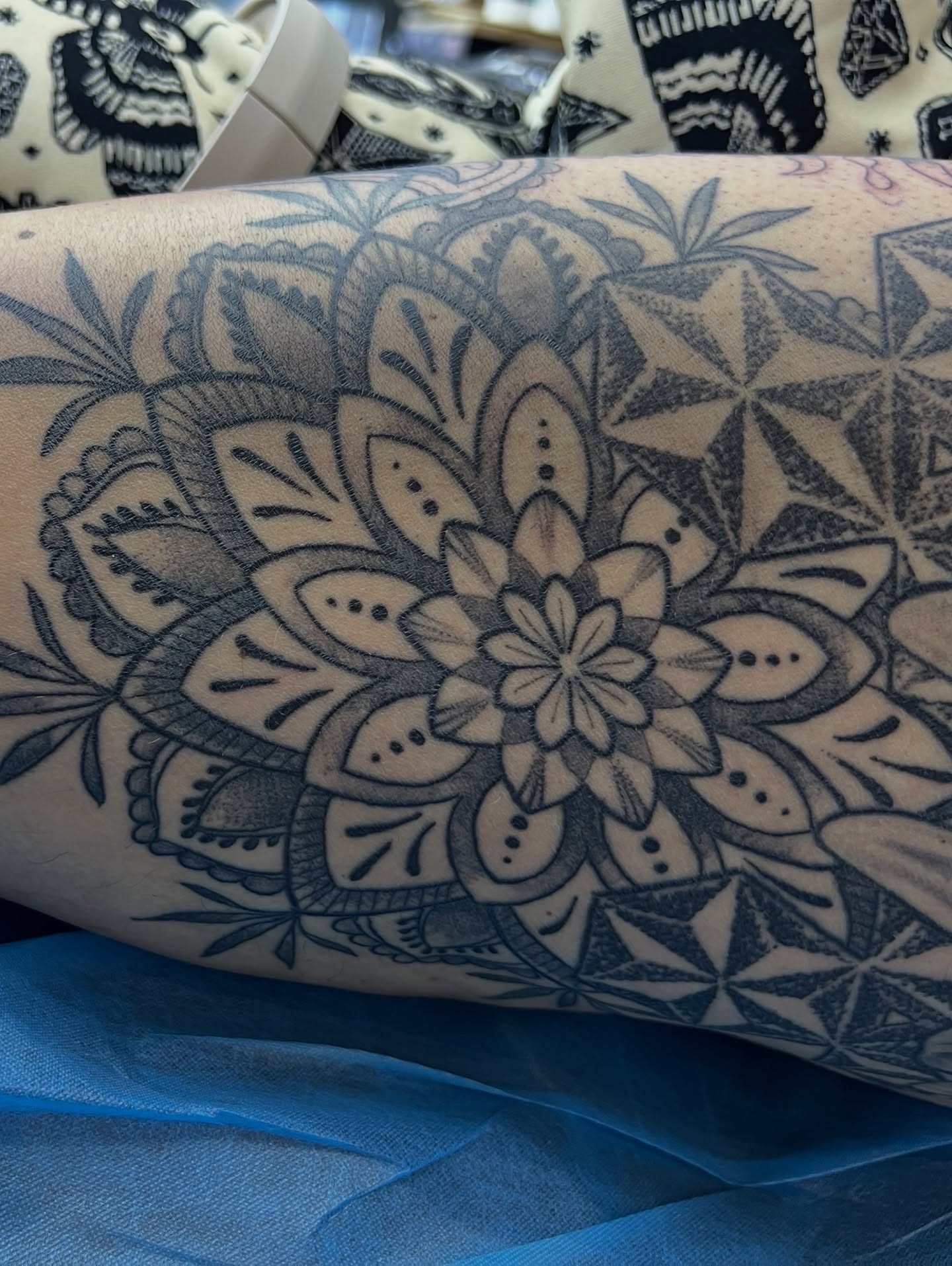 Geometric mandala geometric tattoo on the forearm by Steve Peace Calgary based tattoo artist, Calgary, Alberta