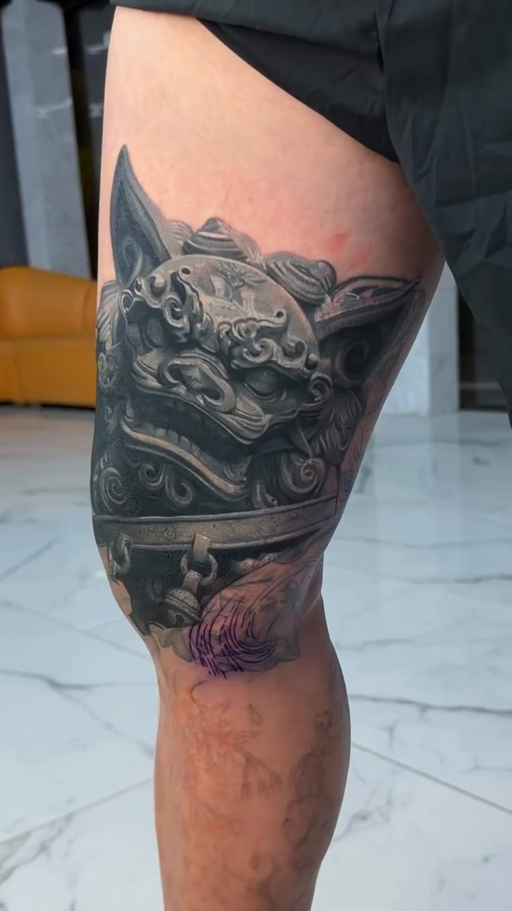 Tattoo by @jovastattoo โ japanese_irezumi, black_and_grey
