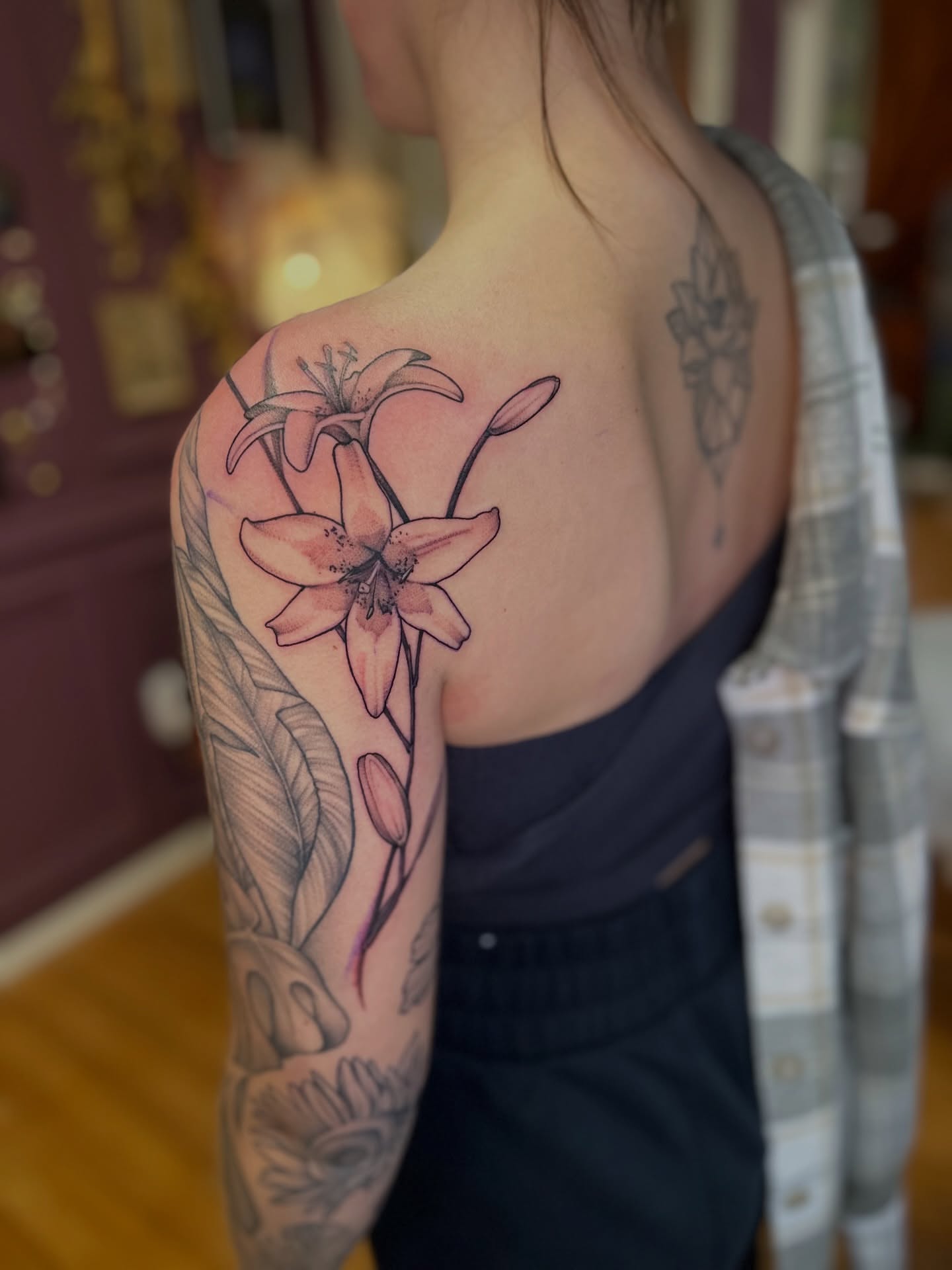Tattoo by @virginiaswampwitch โ black_and_grey