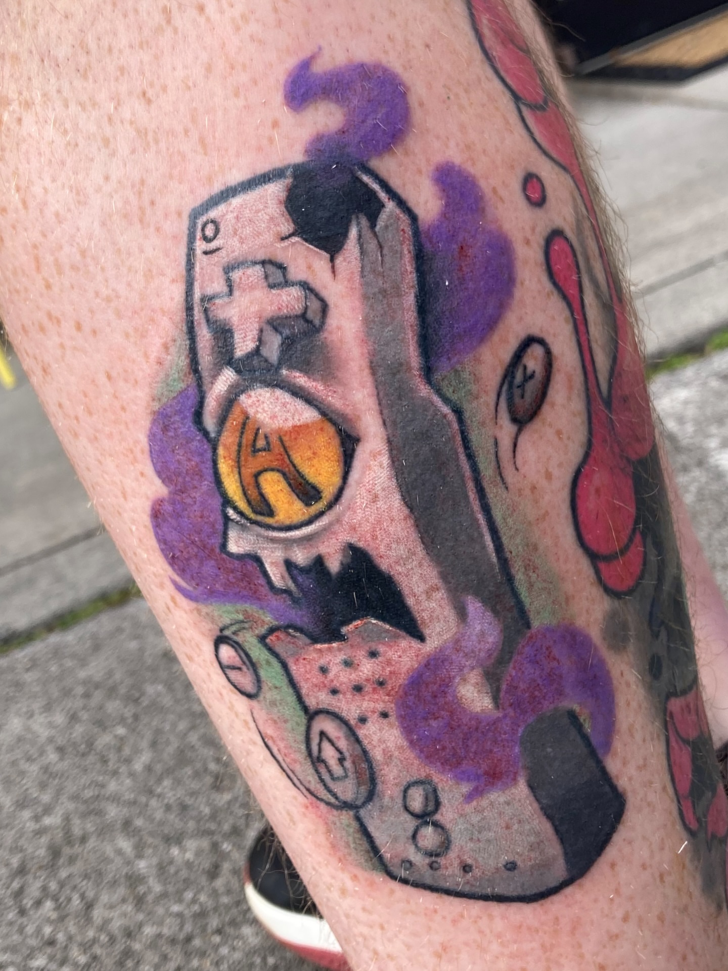 Video game controller new school tattoo on the forearm by Eathan Hale-(East TN) Newschool Tattoo Artist