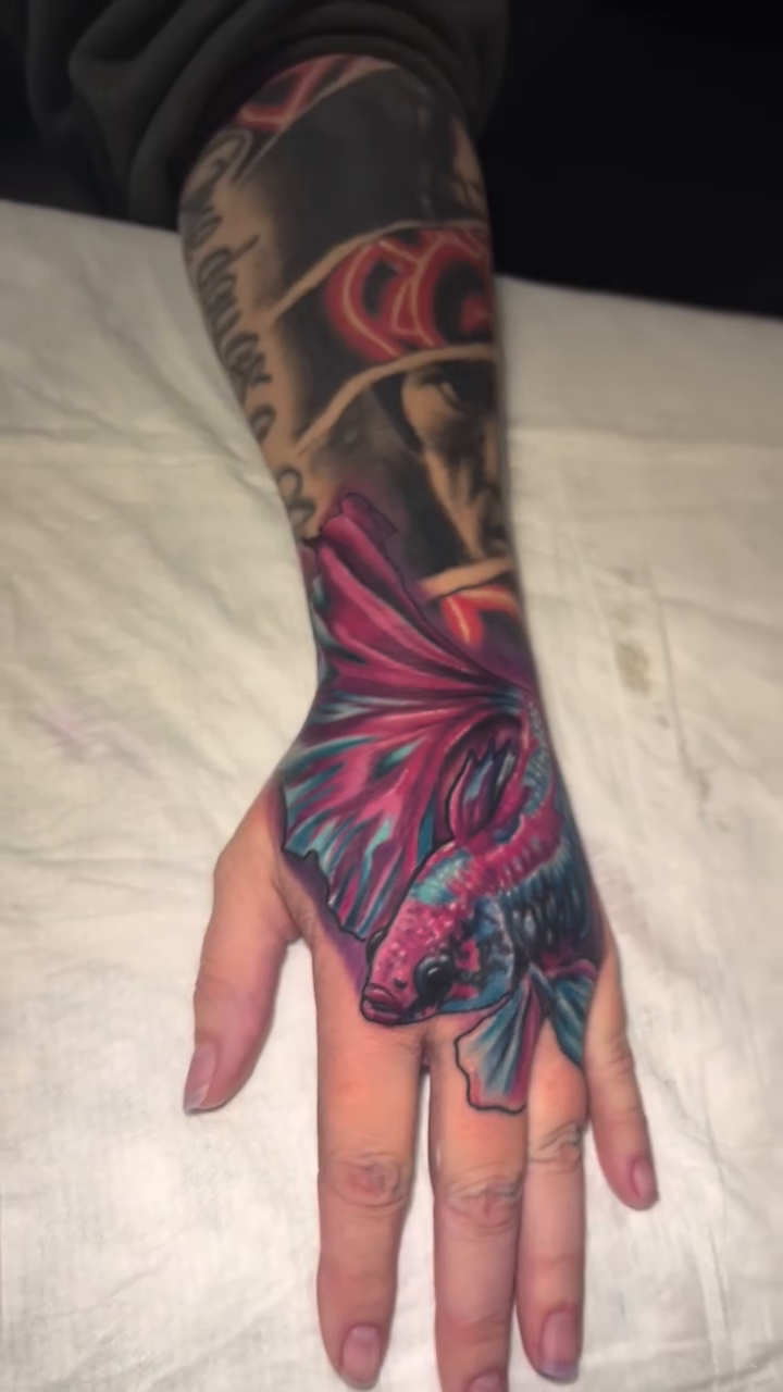 Tattoo by @maxraytattoos — realism, trash_polka