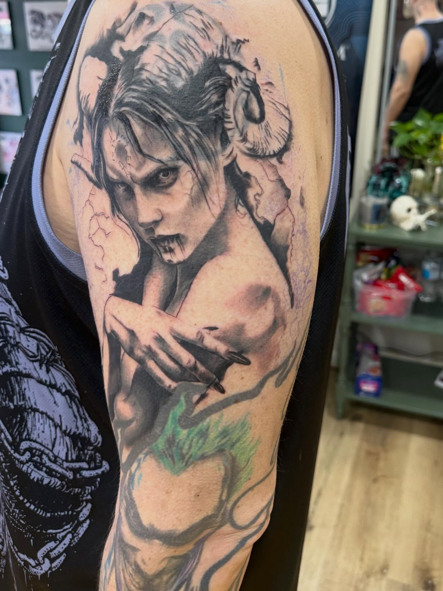 Tattoo by @artifexinks — realism, dark_realism