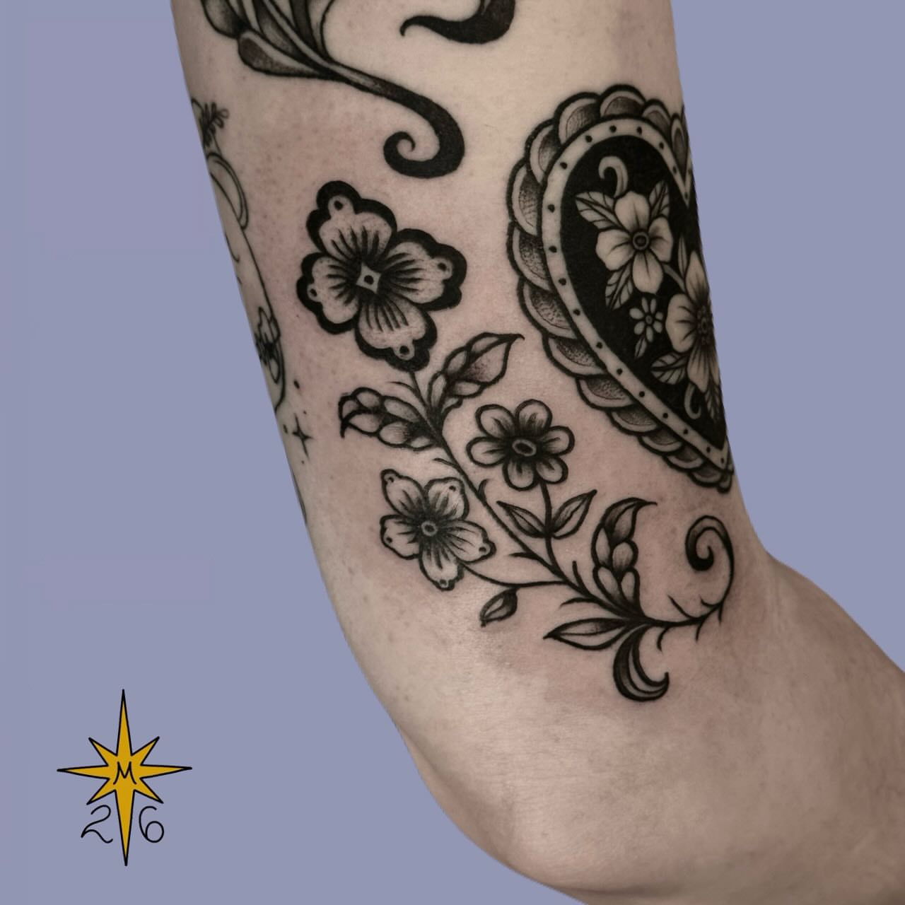 Tattoo by @maddstatts โ black_and_grey