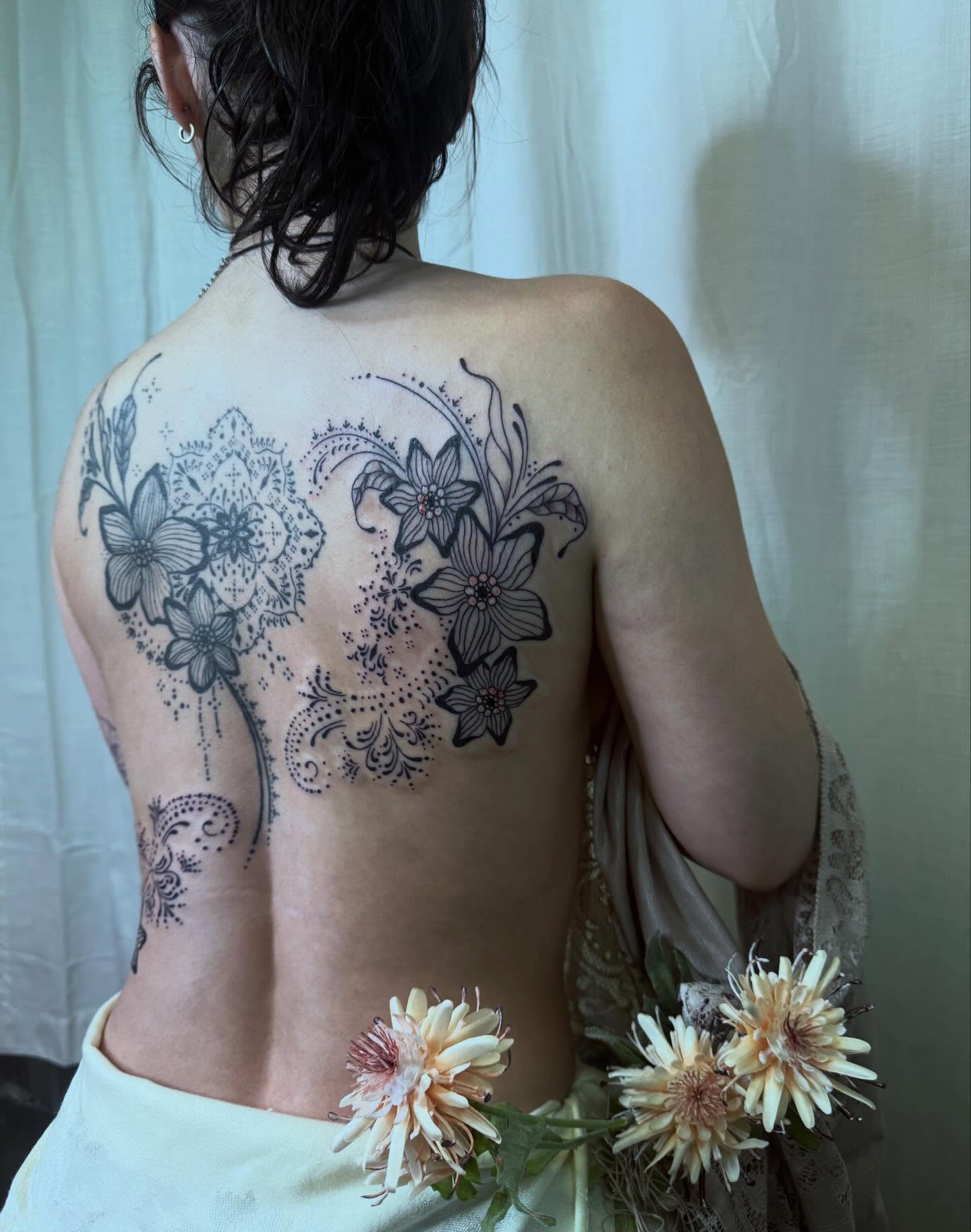 Tattoo by @skittykittykitty — dotwork, ornamental