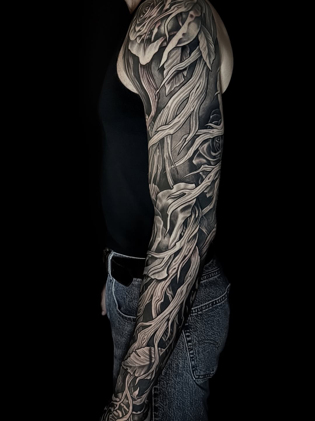 Tattoo by @sierracolt — black_and_grey, realism