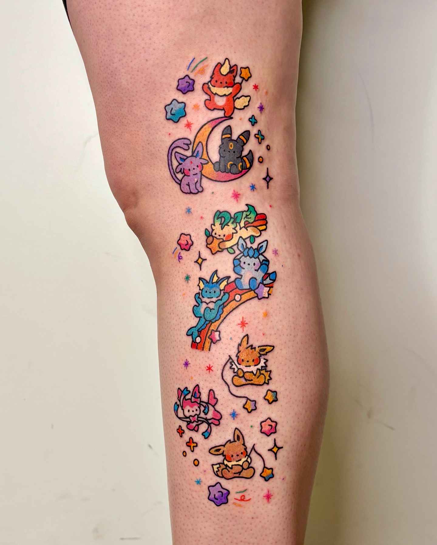 Kawaii characters illustrative tattoo on the forearm by XINAMON 🔥 시나몬